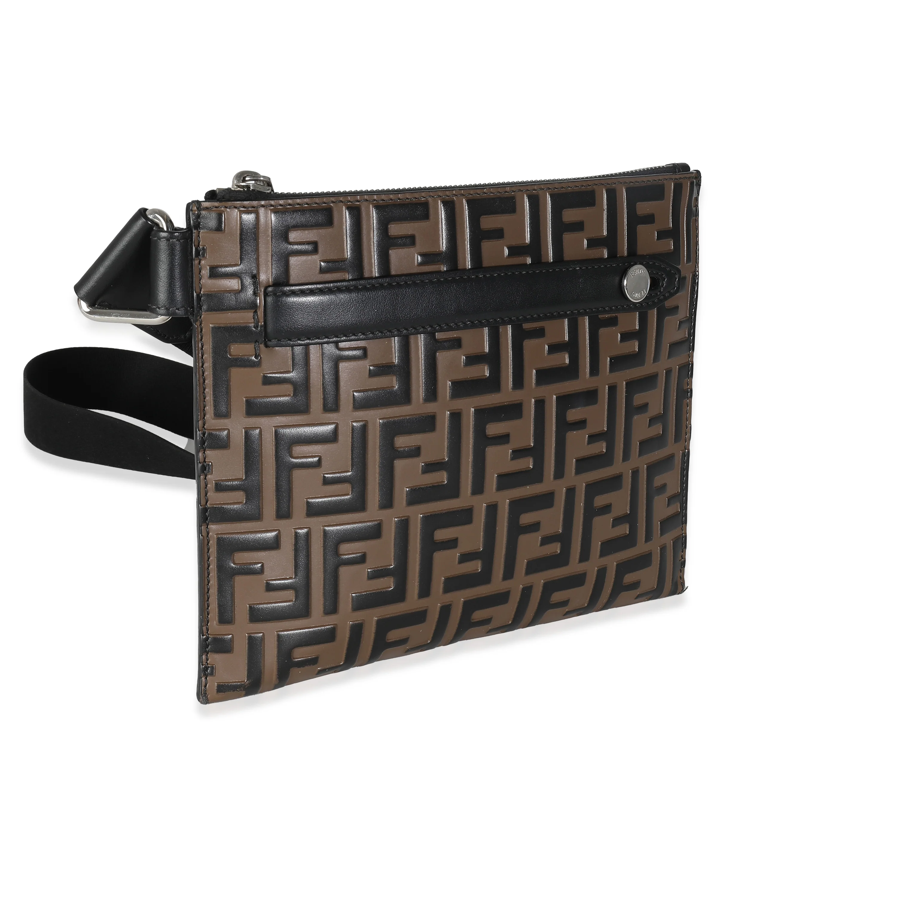 Fendi Bi-Color Vitello Century FF 1974 Embossed Messenger - Image 3