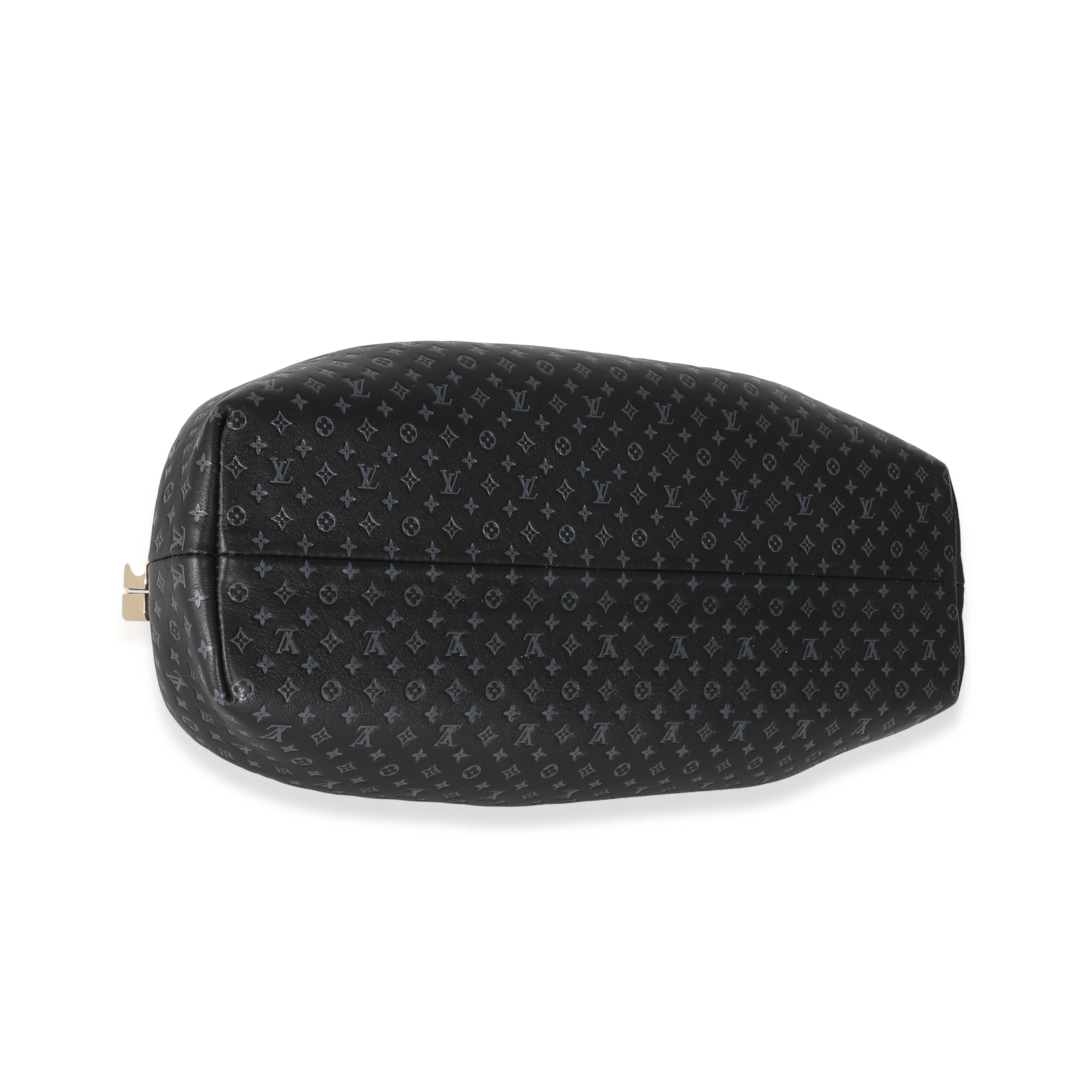 Louis Vuitton Black Monogram Embossed Calfskin Nanogram Clutch - Image 7