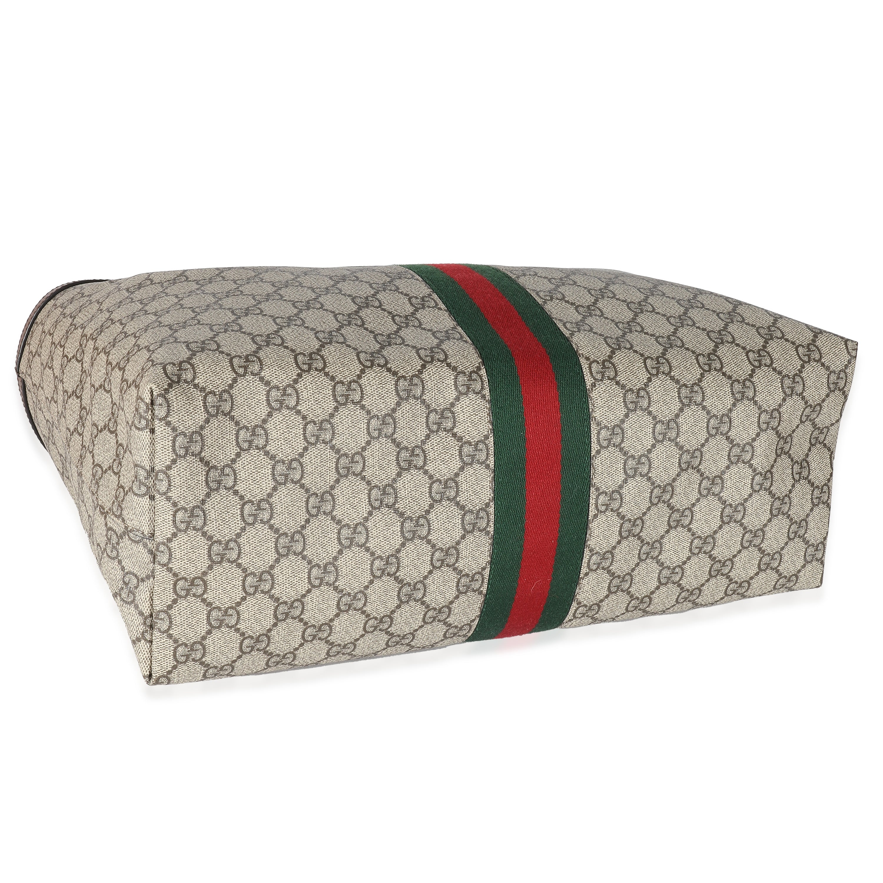 Gucci Beige GG Supreme Canvas Ophidia GG Medium Tote - Image 4
