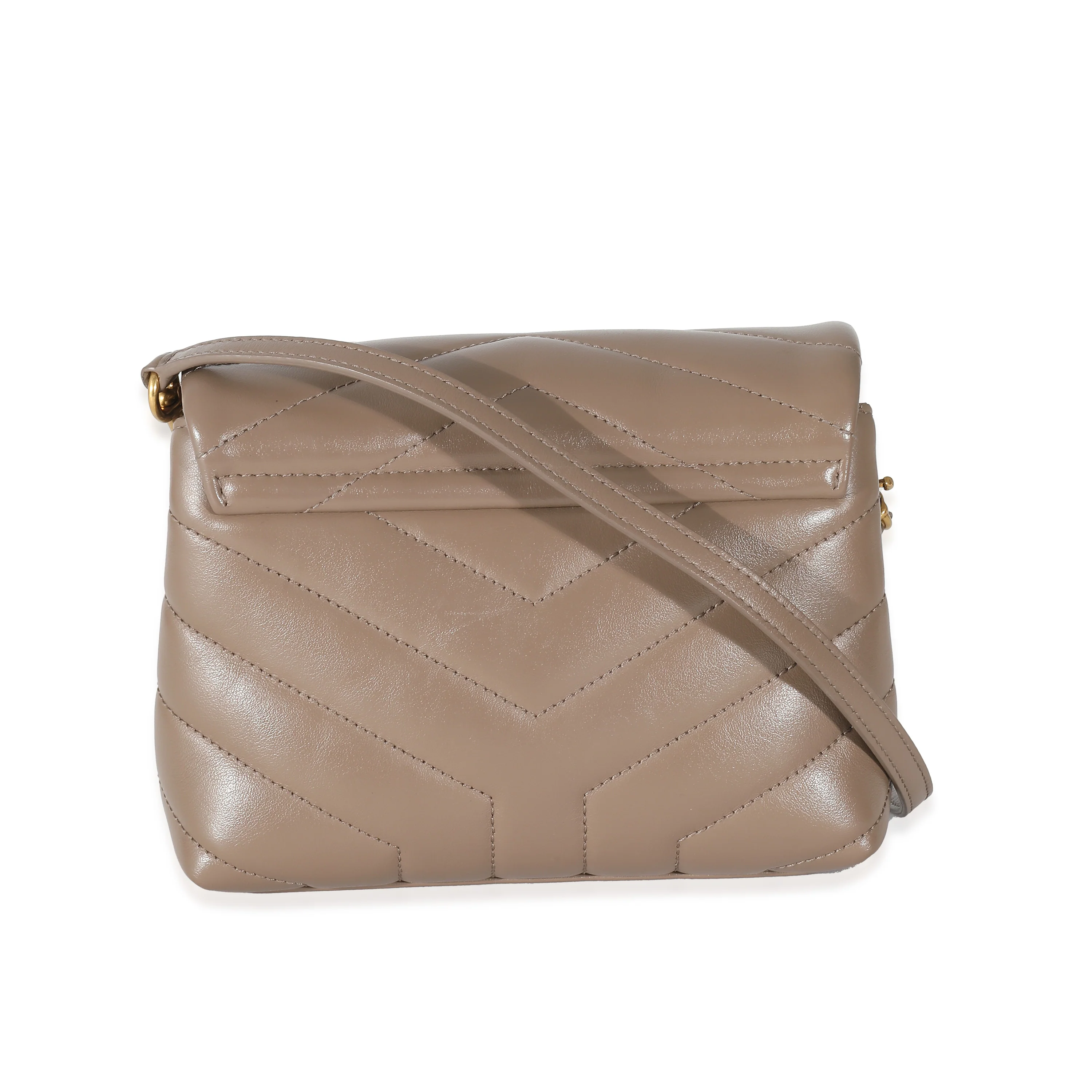 Saint Laurent Dark Beige Matelassé Calfskin Toy Loulou - Image 6