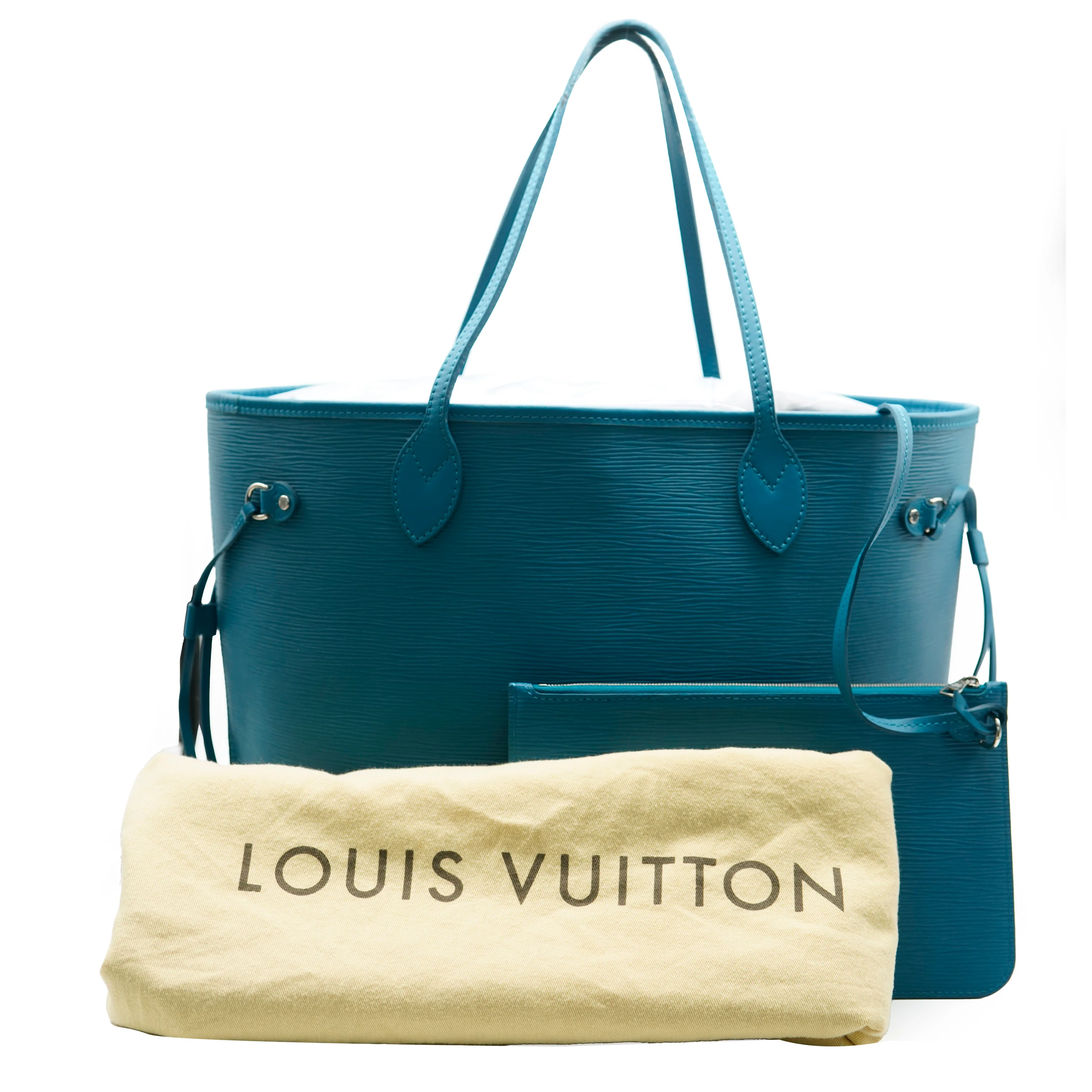 Louis Vuitton Cyan Blue Epi Neverfull MM - Image 9