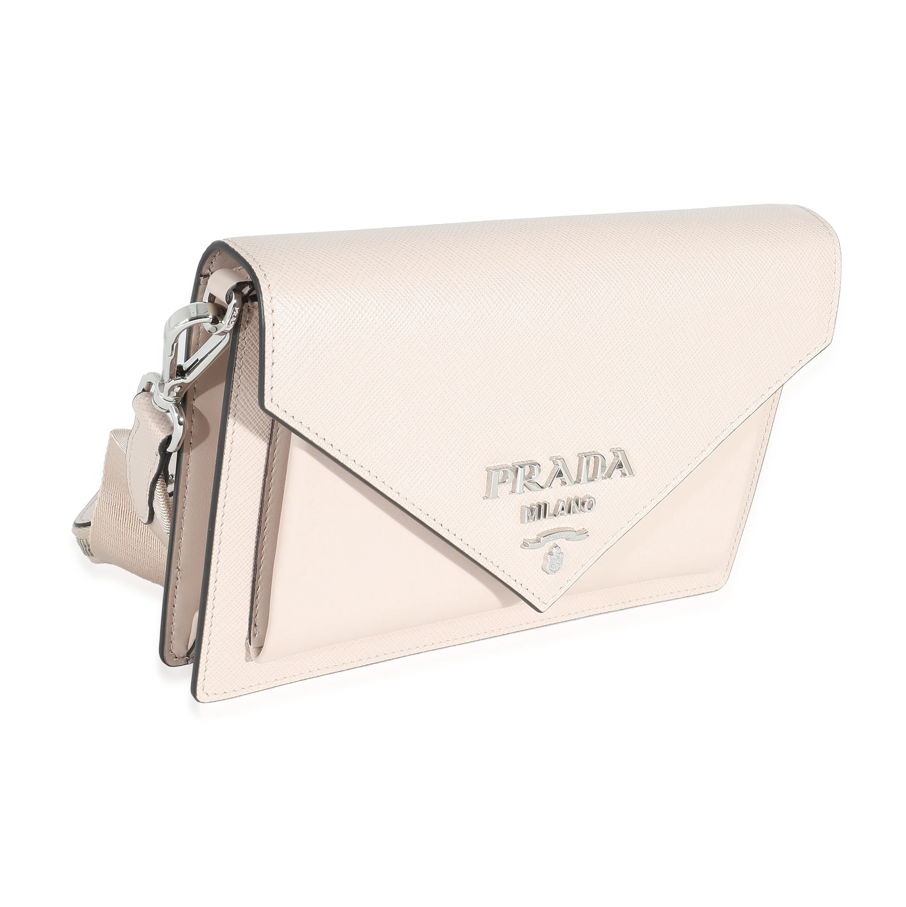 Prada Beige Saffiano Envelope Mini Bag - Image 4