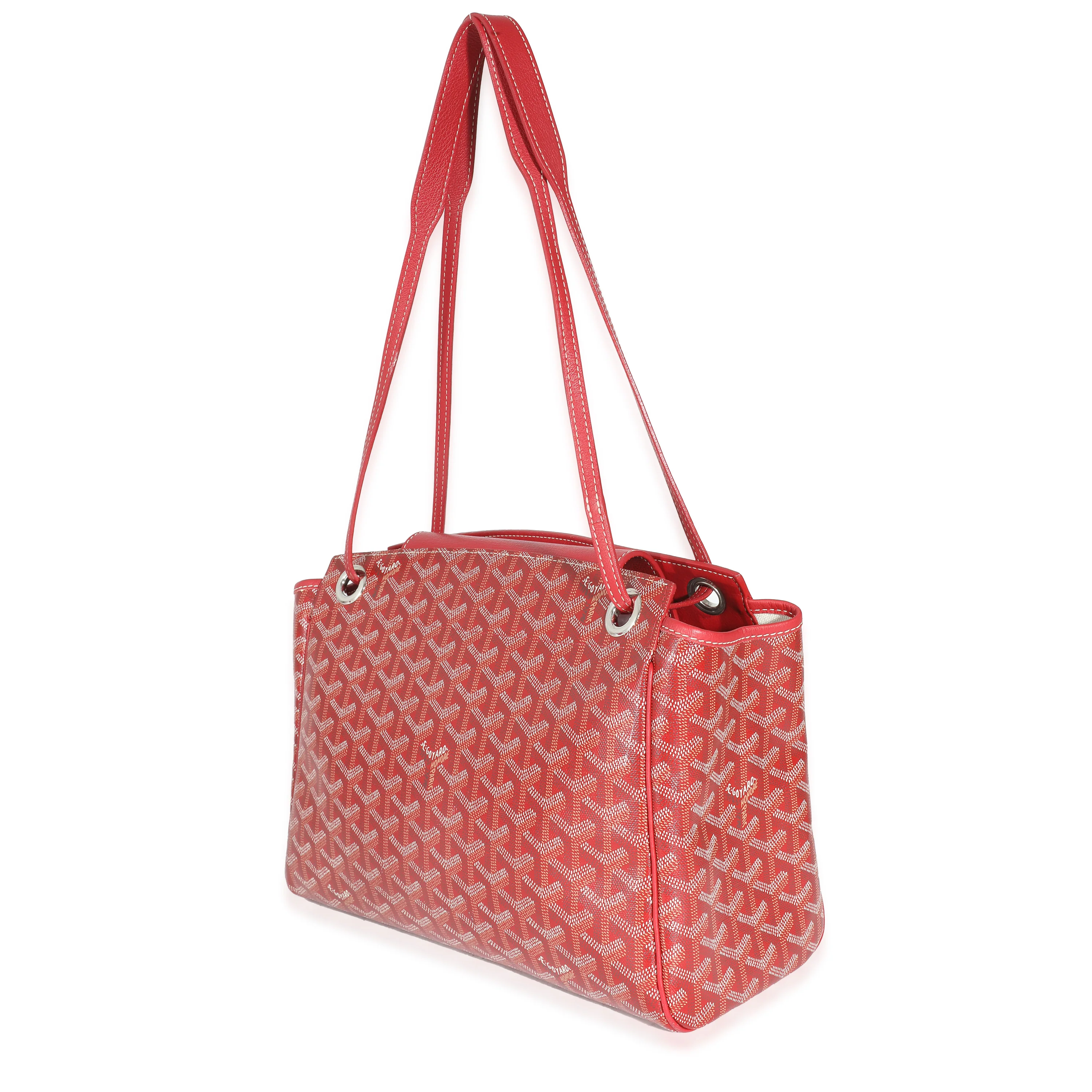 Red Goyardine Canvas Souple Rouette - Image 2
