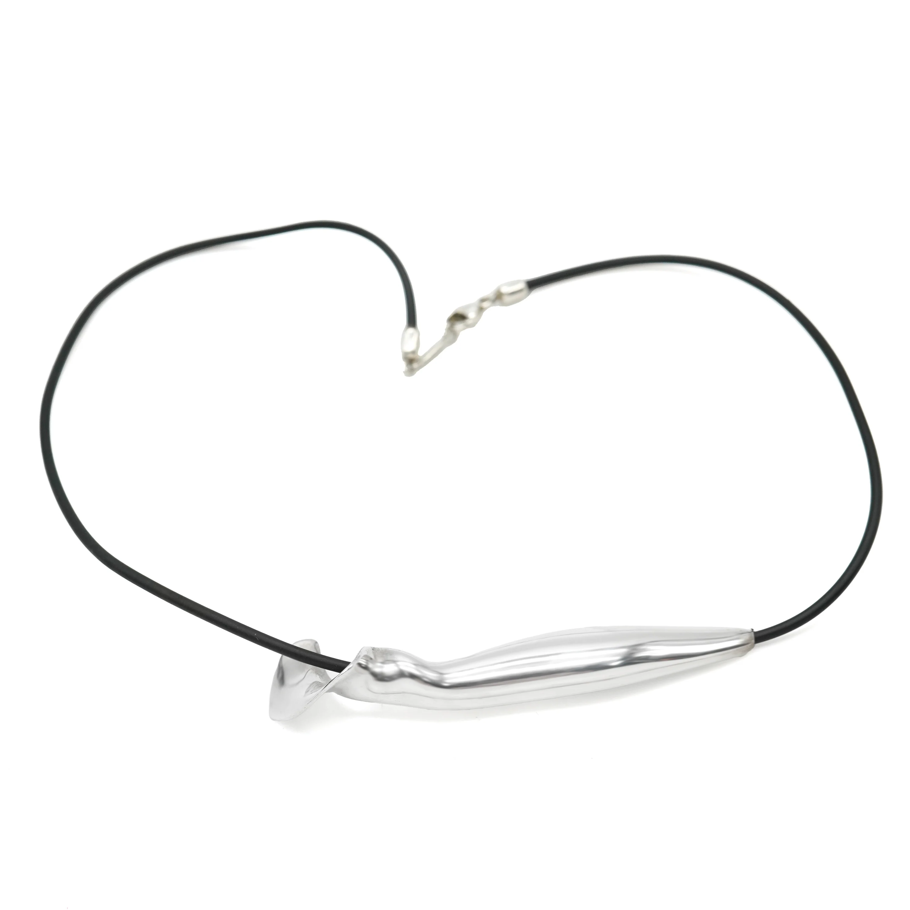 Tiffany & Co. Frank Gehry Orchid Pendant on Cord in Sterling Silver - Image 2
