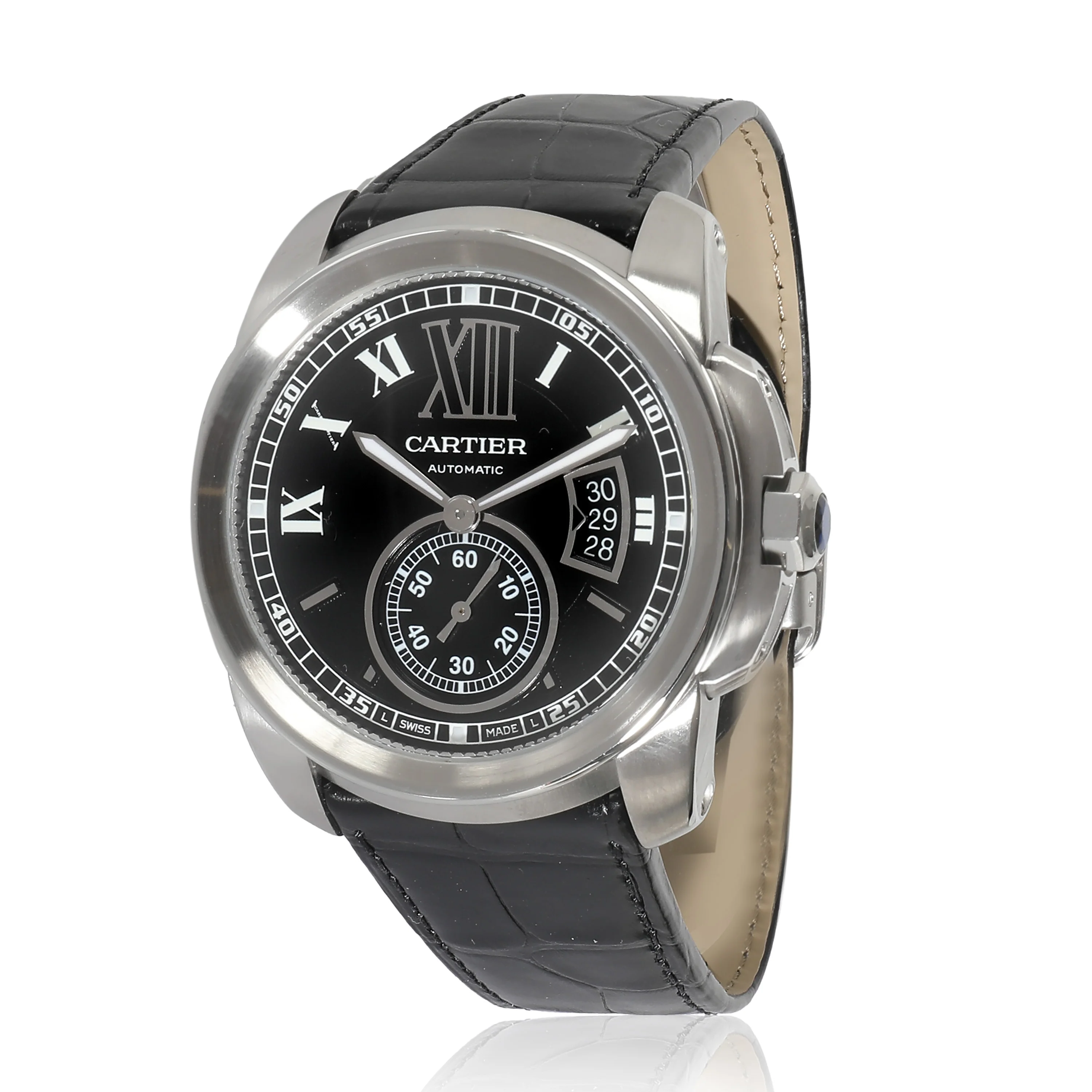 Calibre de Cartier W7100014 Mens Watch in Stainless Steel