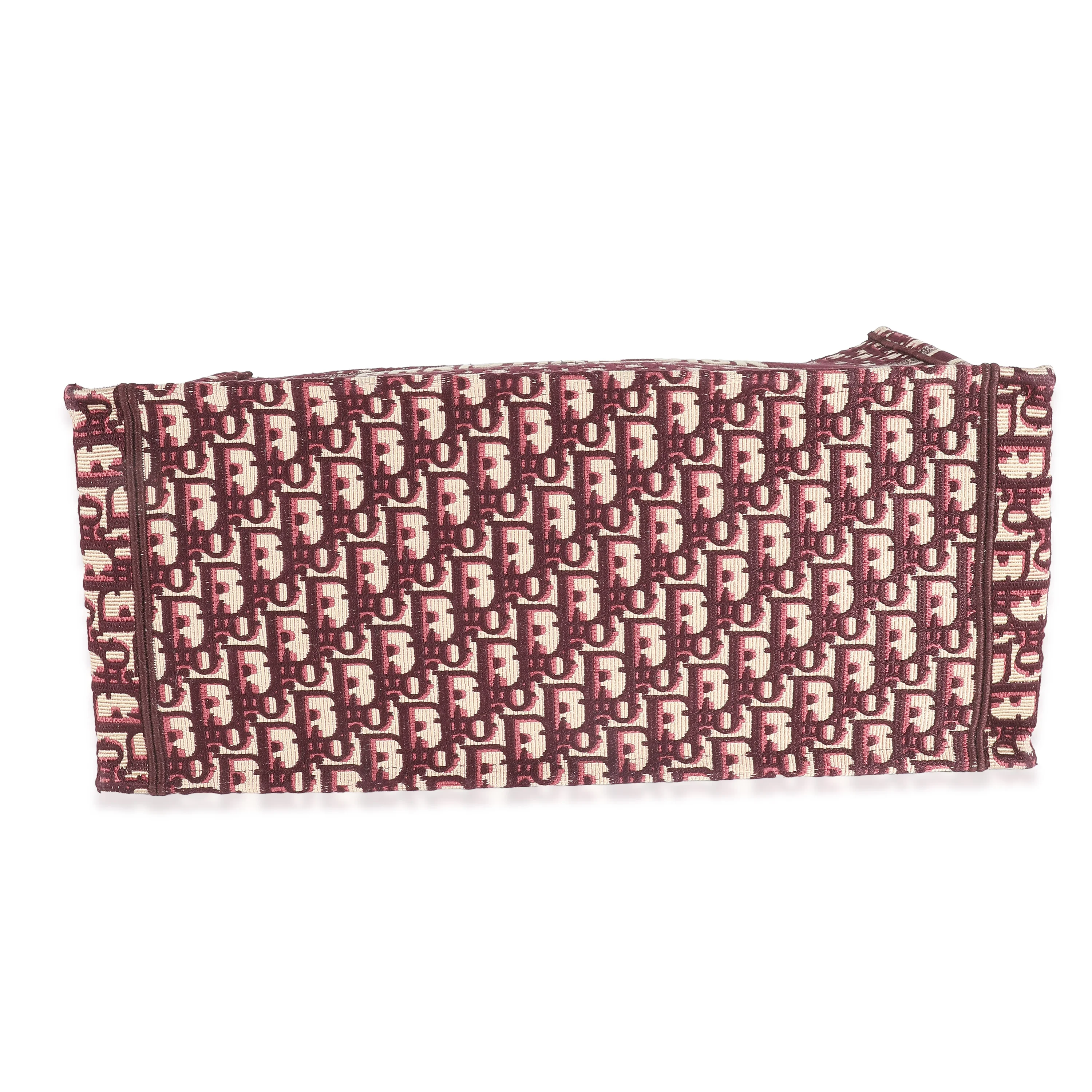 Christian Dior Burgundy Oblique Canvas Large Book Tote - Image 4