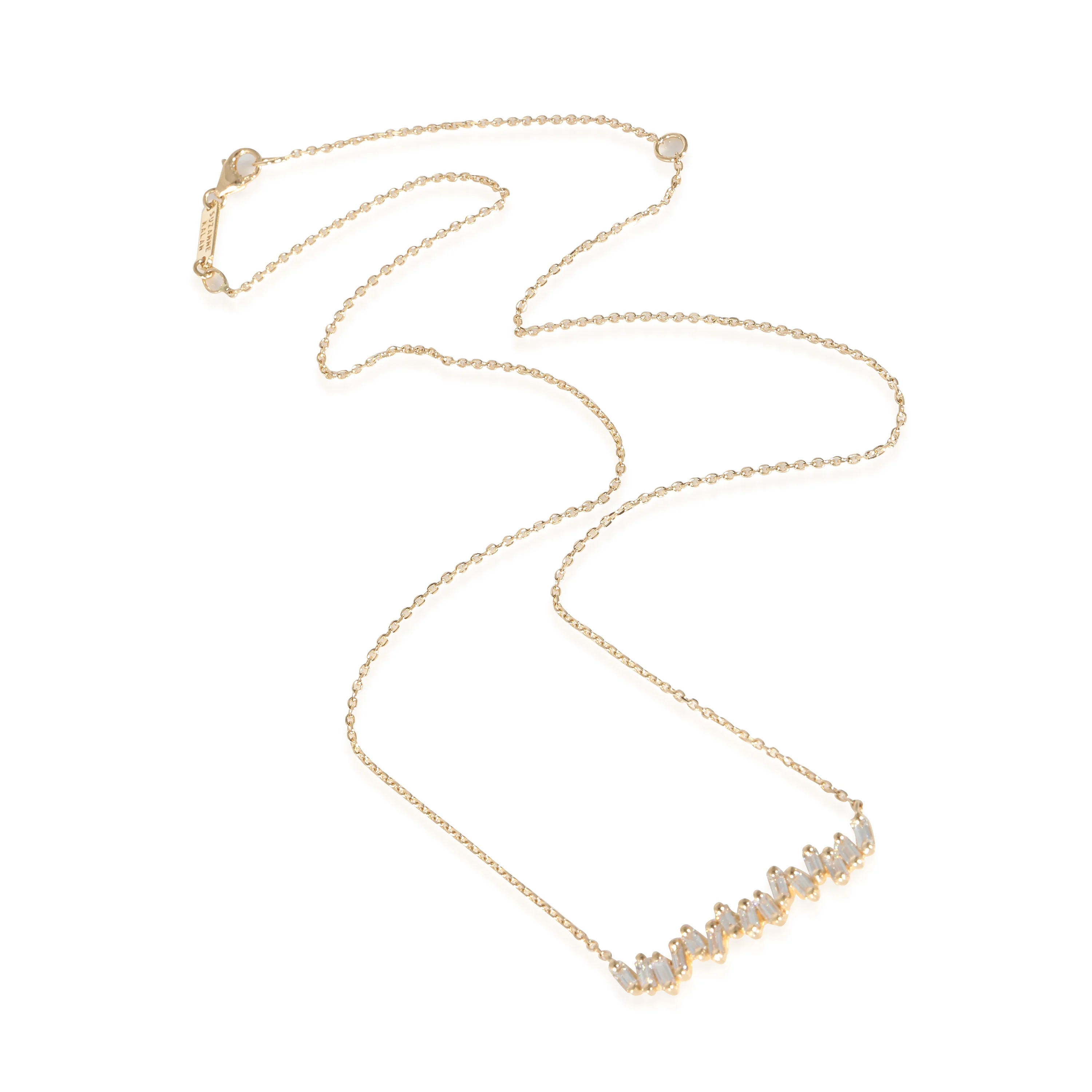 Bar Pendant in 18K Rose Gold 0.45 CTW - Image 3