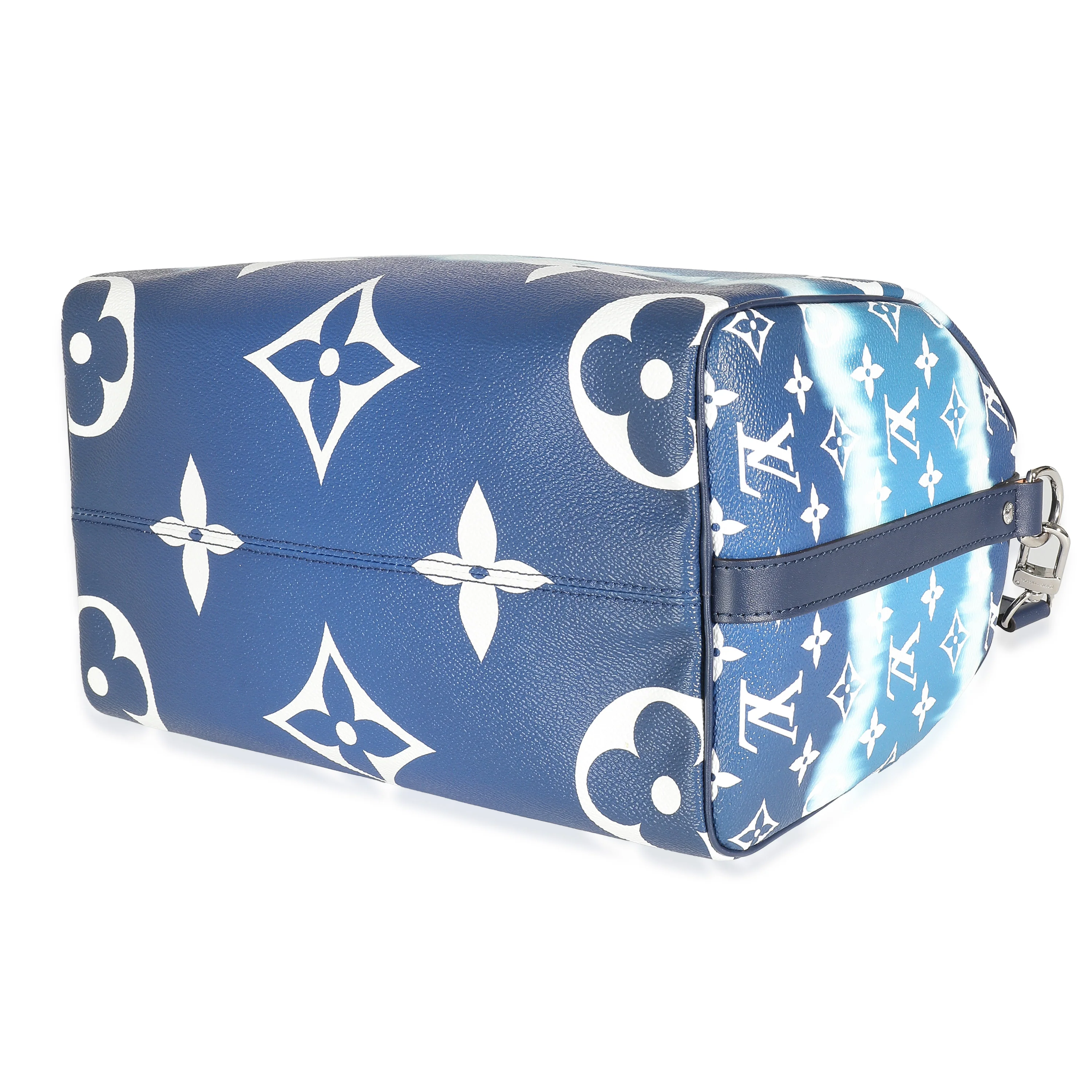 Blue Monogram Escale Canvas Speedy Bandouliere 30 - Image 6