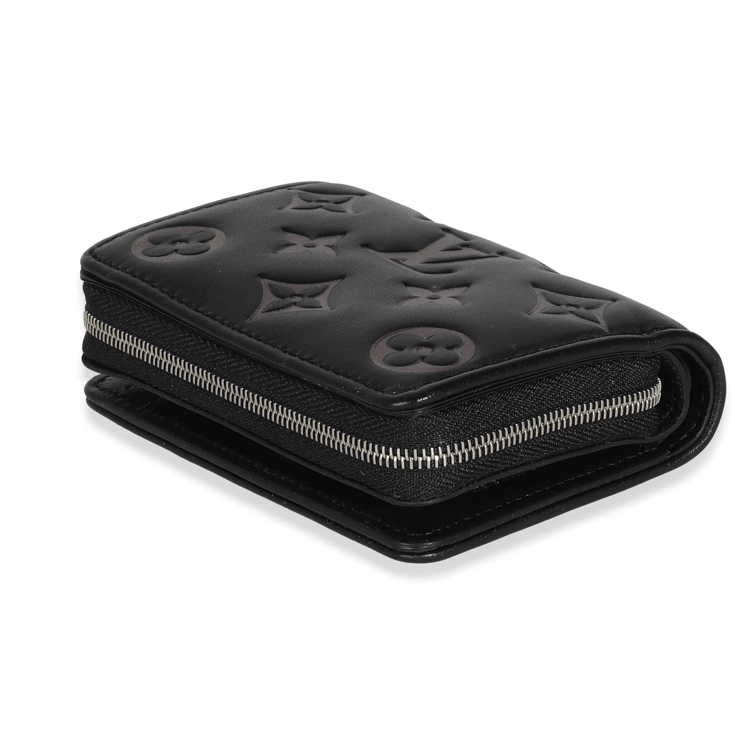 Louis Vuitton Black Iridescent Monogram Embossed Lou Coussin Wallet - Image 6