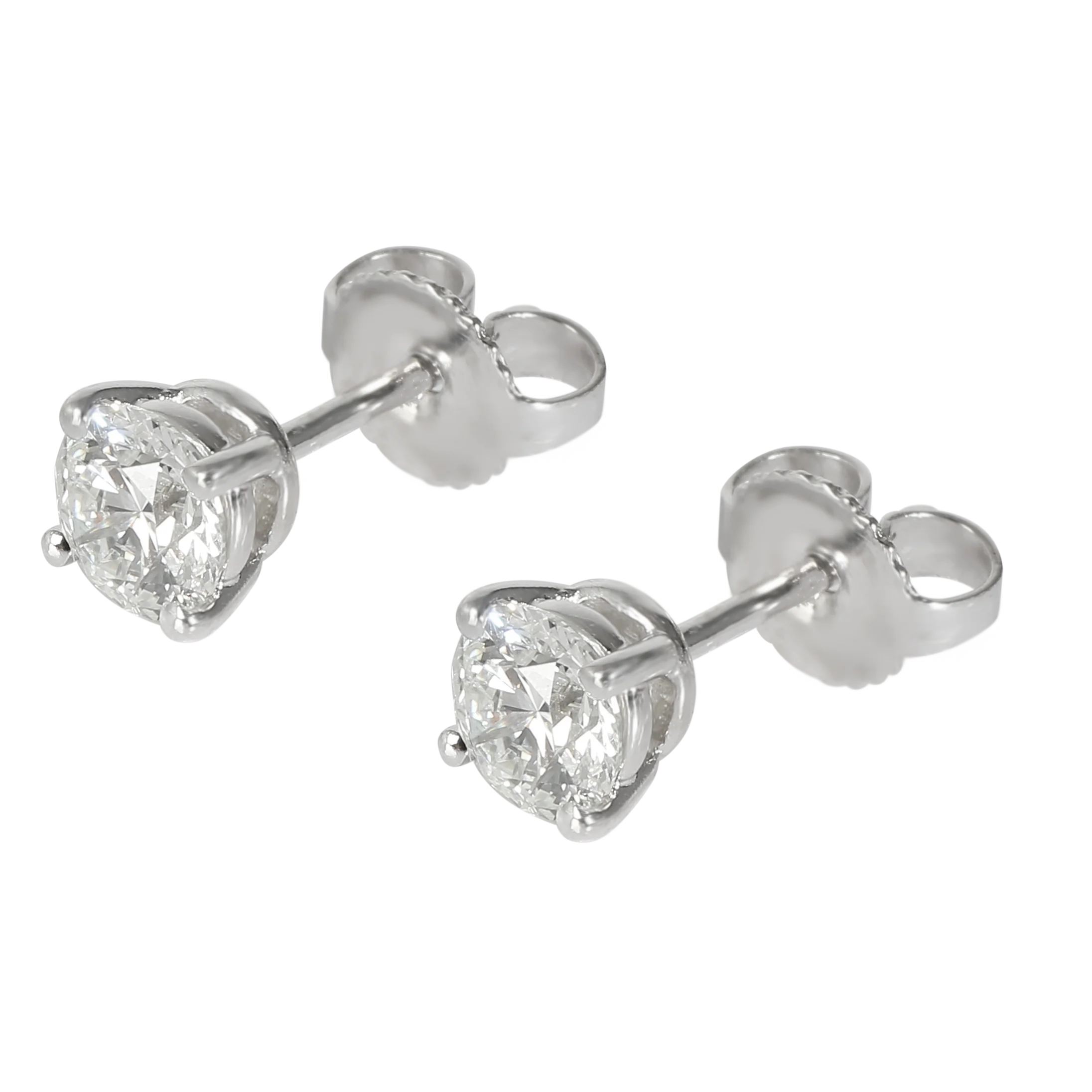 Diamond Collection Stud Earrings in Platinum I VS1 0.94 Ctw - Image 2