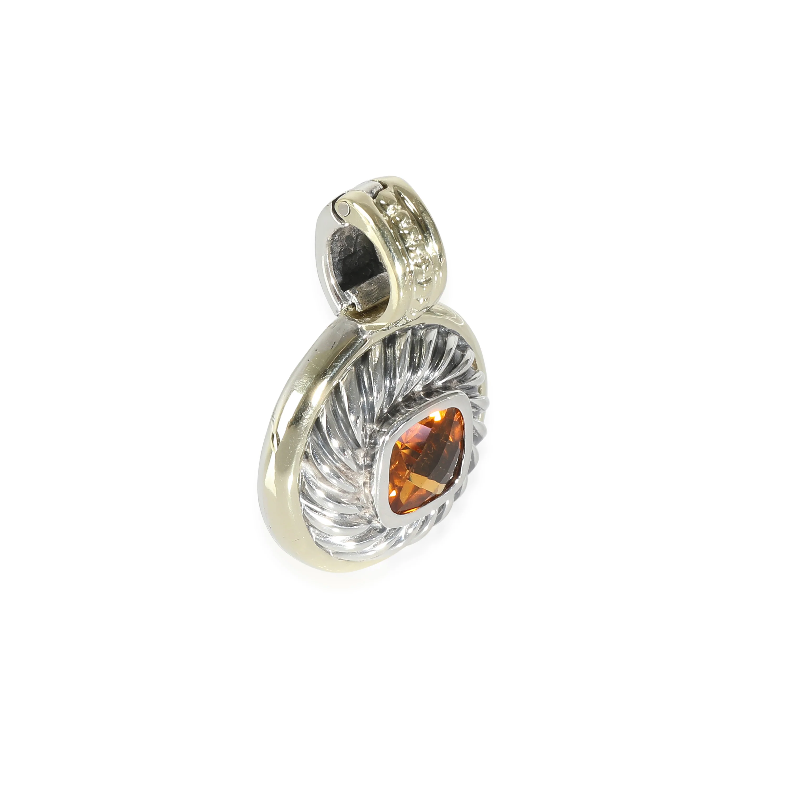 Cookie Citrine Enhancer Pendant in 14k Yellow Gold/Sterling Silver - Image 2