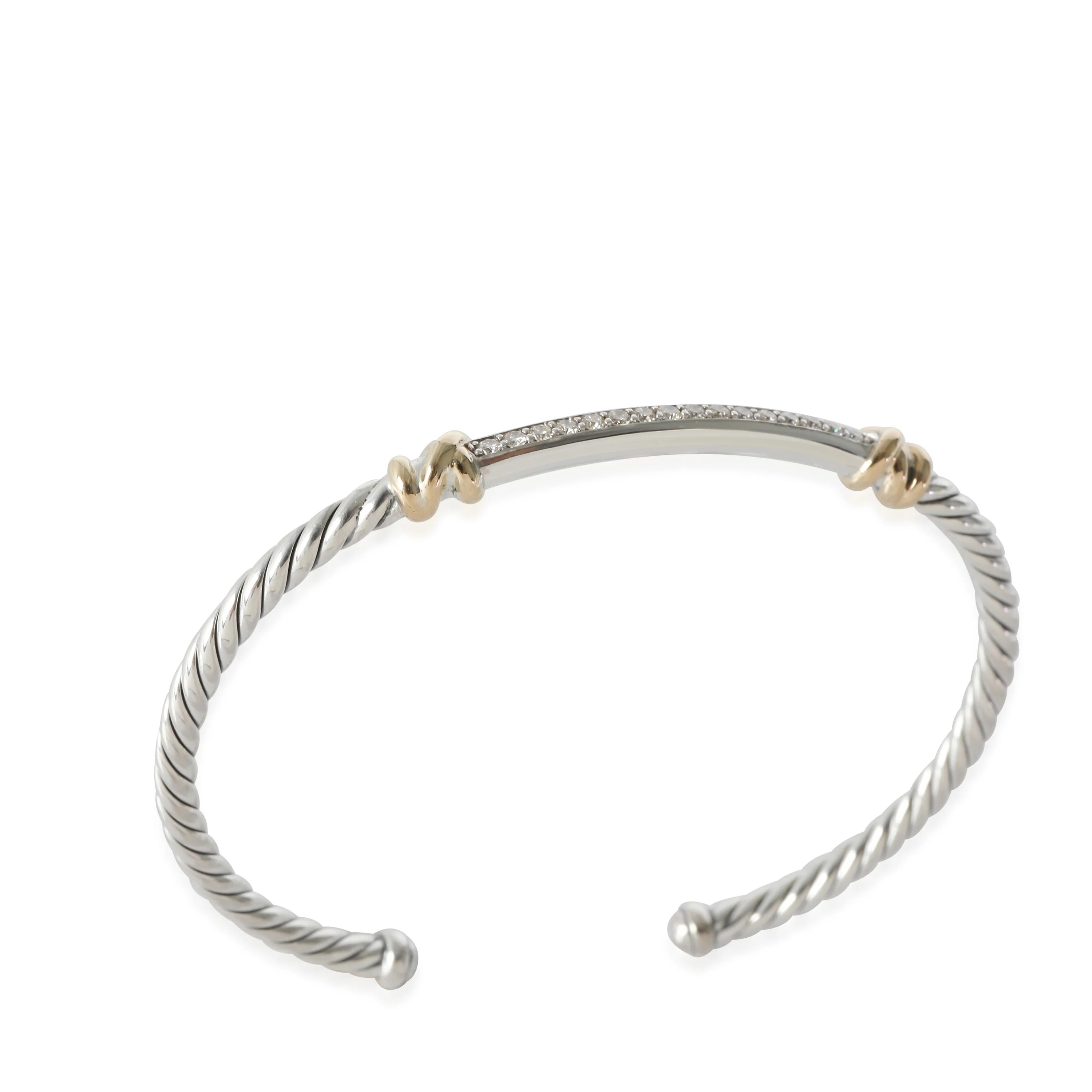 David Yurman Helena Bracelet in 18k Yellow Gold/Sterling Silver 0.25 CTW - Image 3