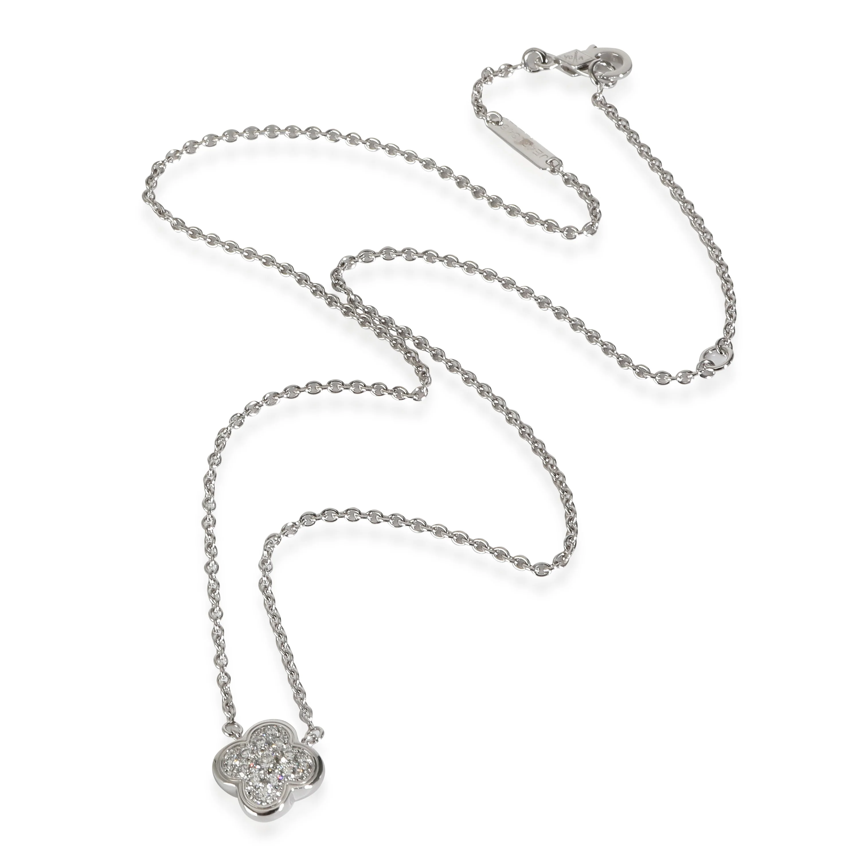 Pure Alhambra Pendant in 18K White Gold 0.33 CTW - Image 2
