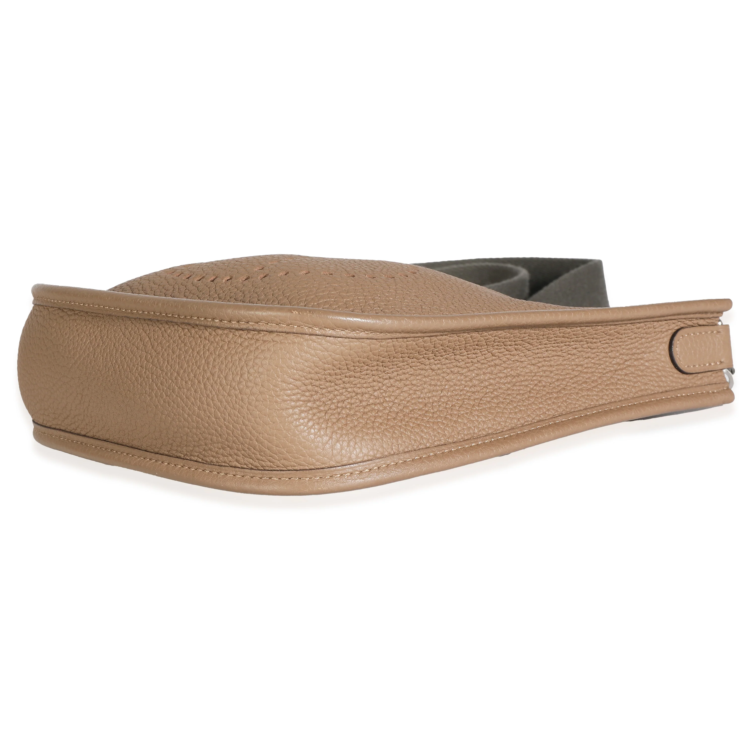 Hermès Gris Etain Beige De Weimar Maurice Mini Evelyne TPM 16 PHW - Image 7