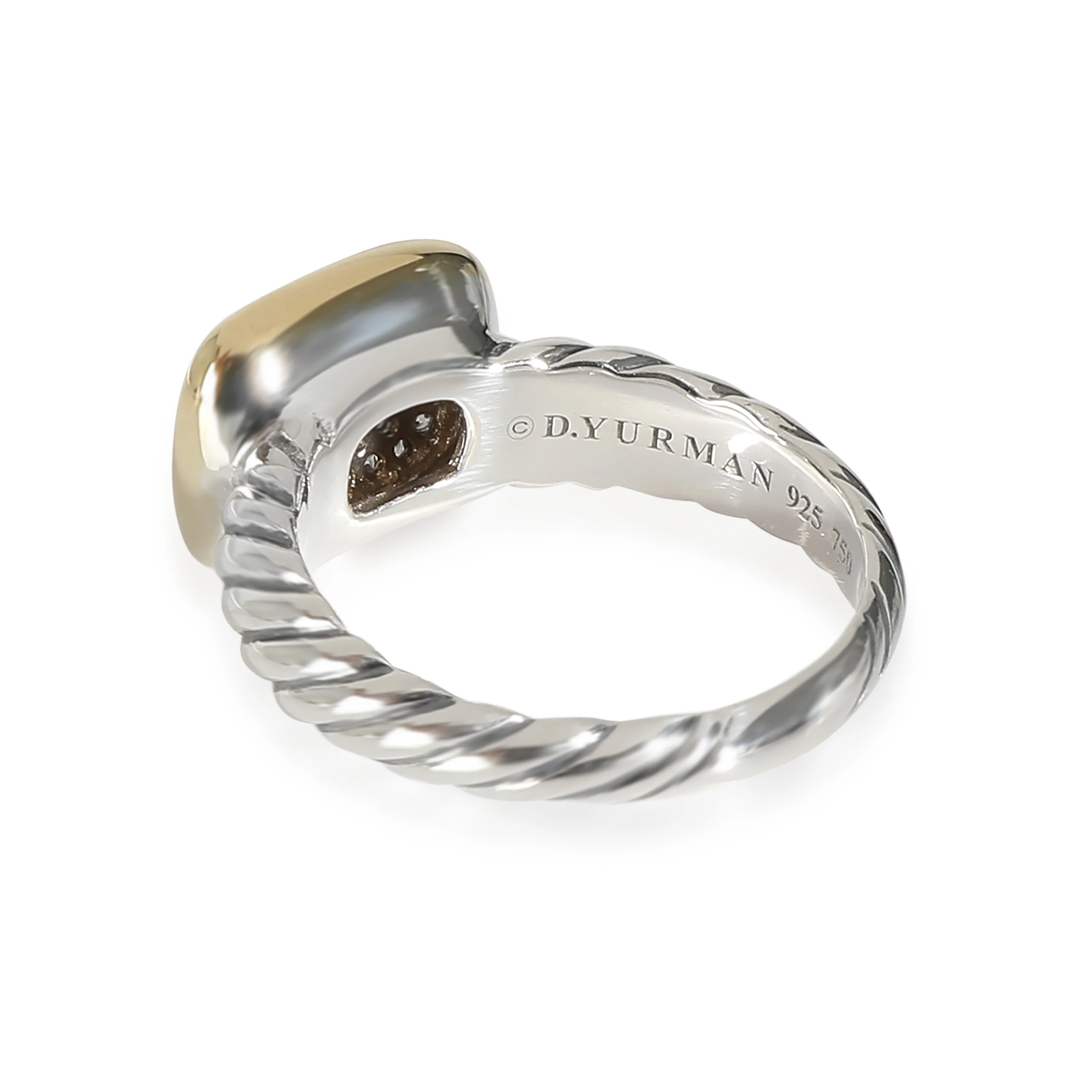 David Yurman Noblesse Ring in 18K Yellow Gold/Sterling Silver 0.5 CTW - Image 3