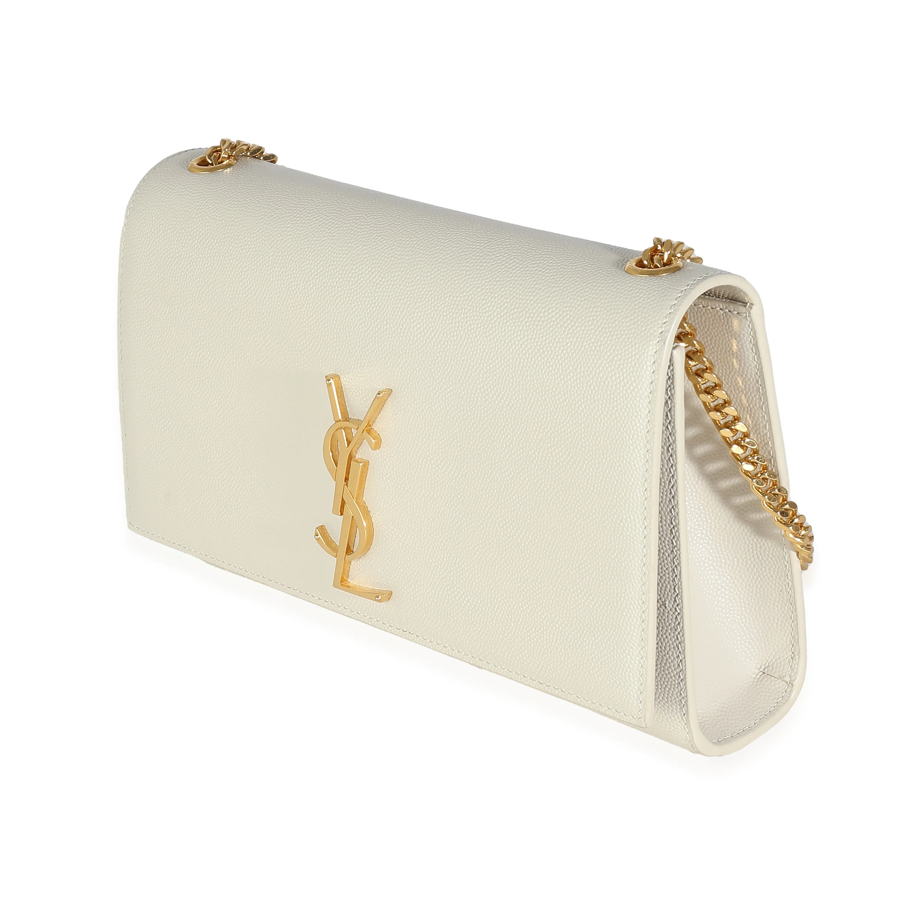 Saint Laurent Blanc Vintage Grain De Poudre Medium Kate Bag - Image 2