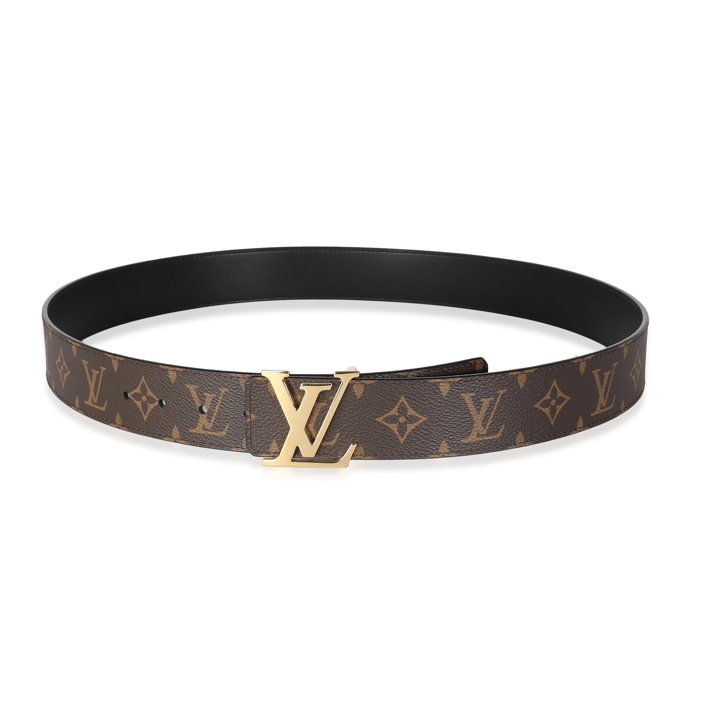 Black Monogram Canvas Reversible LV Initiales 40MM Belt 105/42