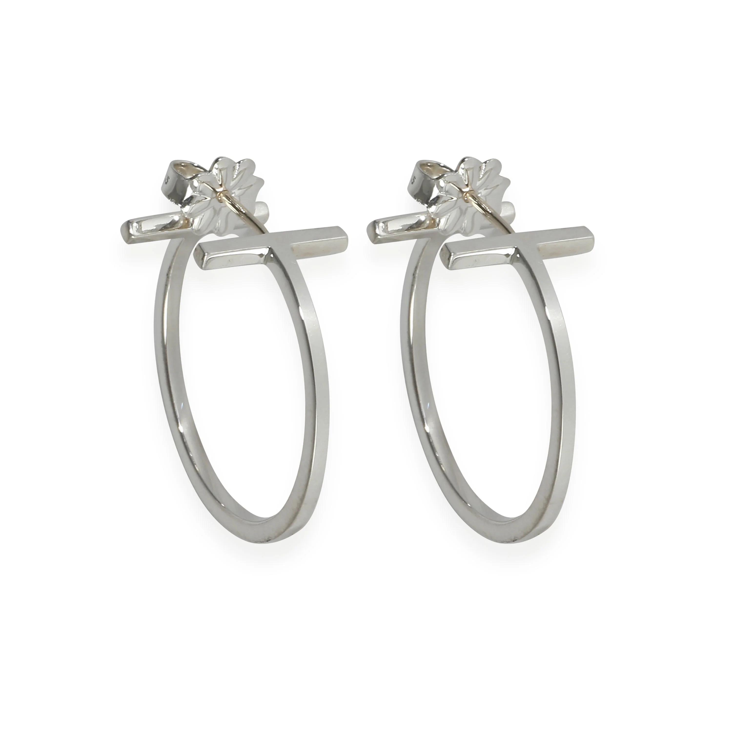 Tiffany T Hoop Earrings in  Sterling Silver - Image 4