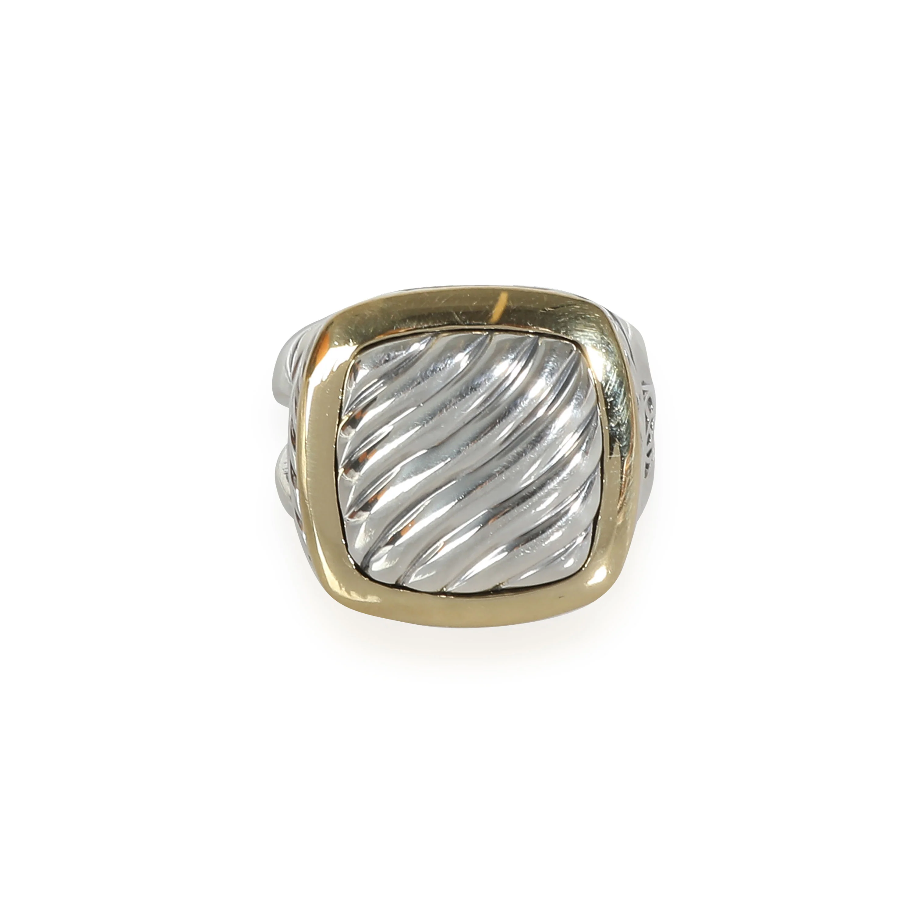 Sculpted Cable Ring in 18k Yellow Gold/Sterling Silver