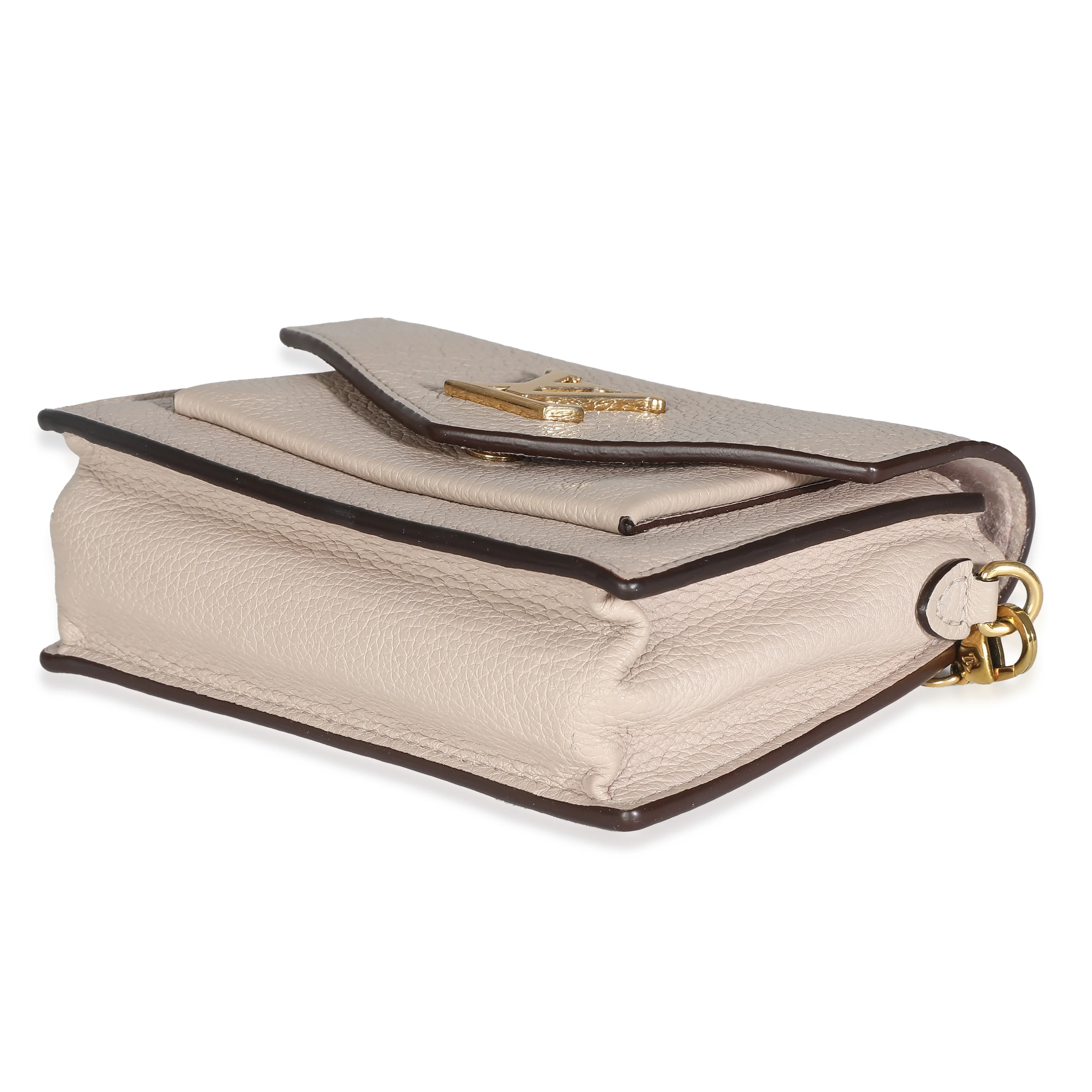 Greige Calfskin Mini MyLockMe Chain Pochette - Image 7