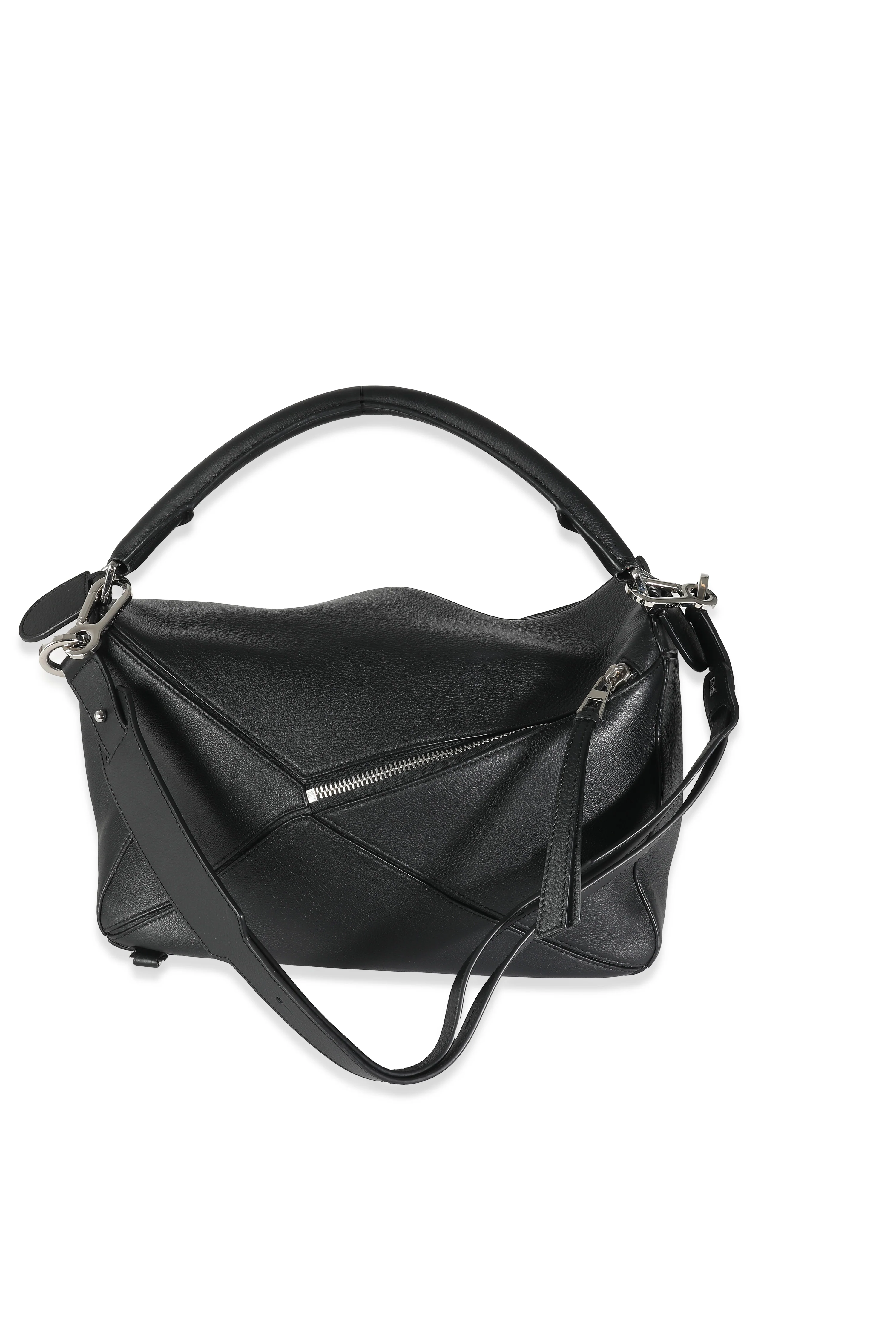 Black Calfskin Large Puzzle Bag - Image 4