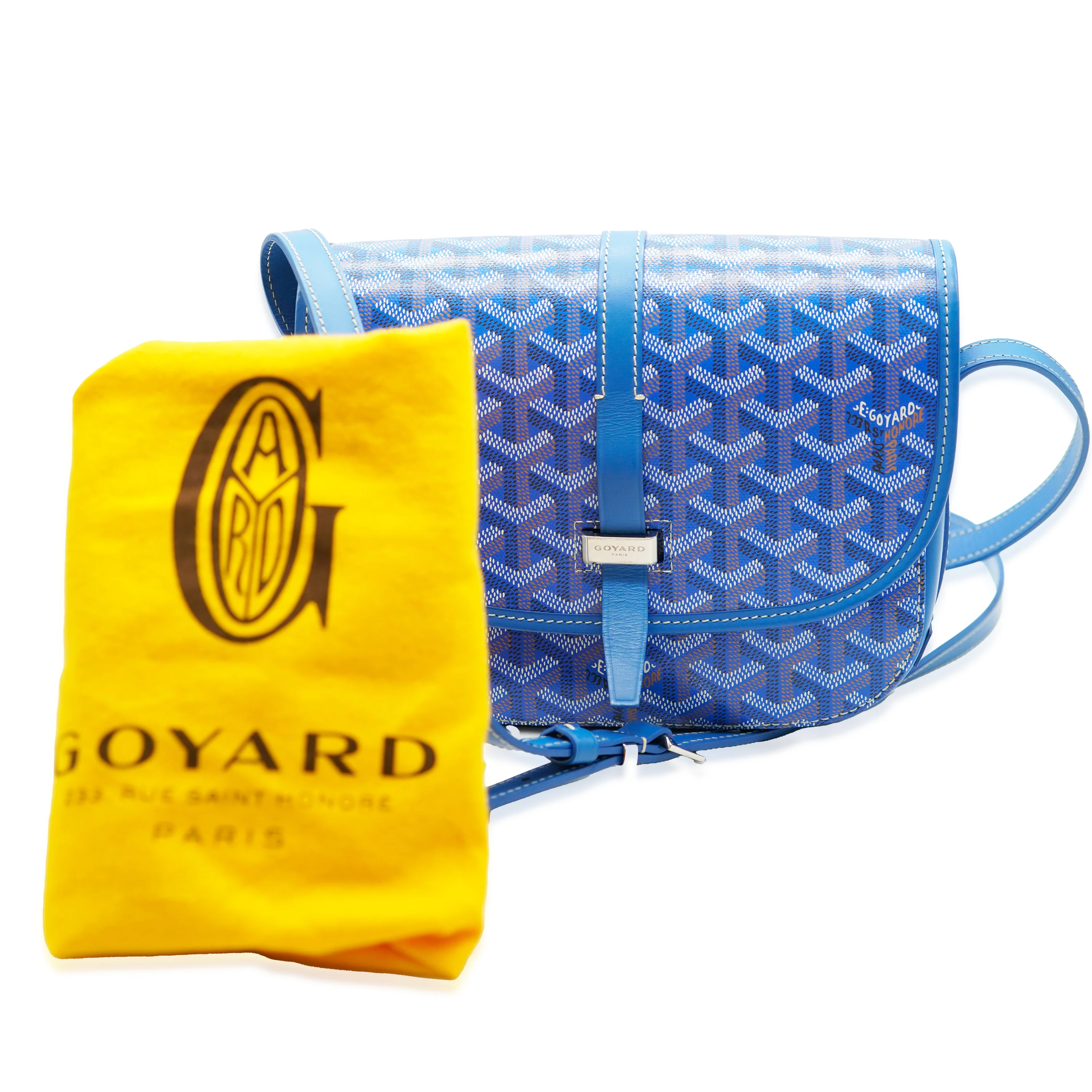 Blue Goyardine Canvas Belvedere PM - Image 8