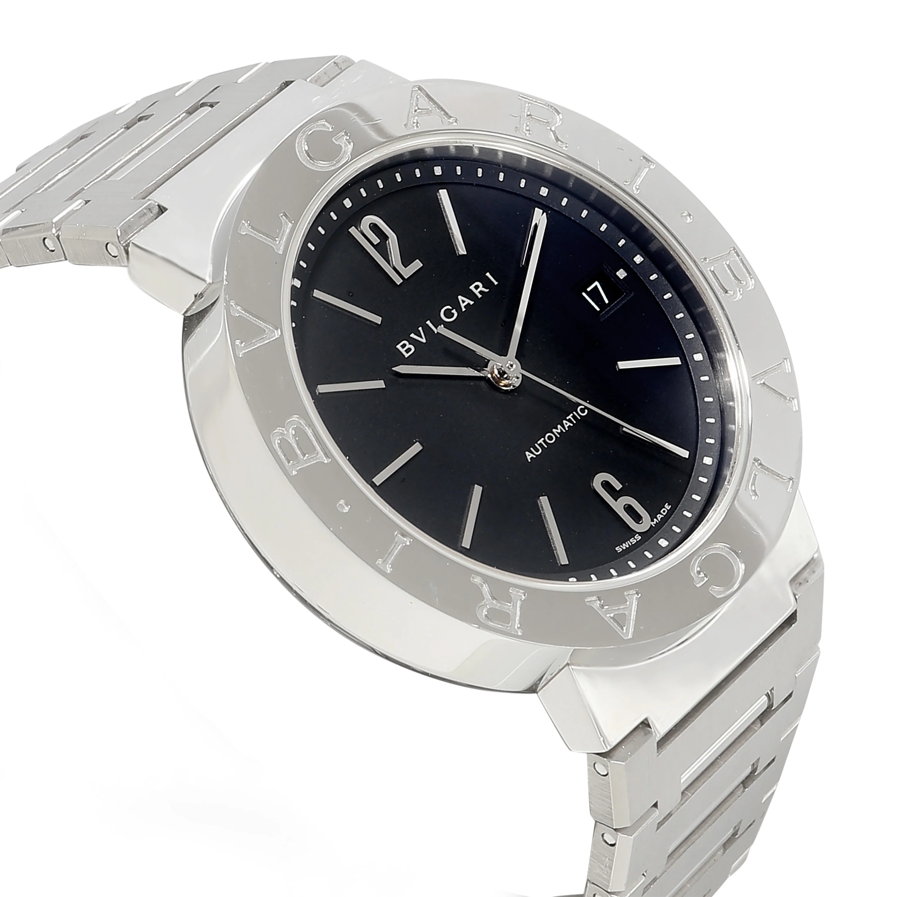 Bvlgari/Bvlgari BB 38 SS Auto Mens Watch in  Stainless Steel - Image 2