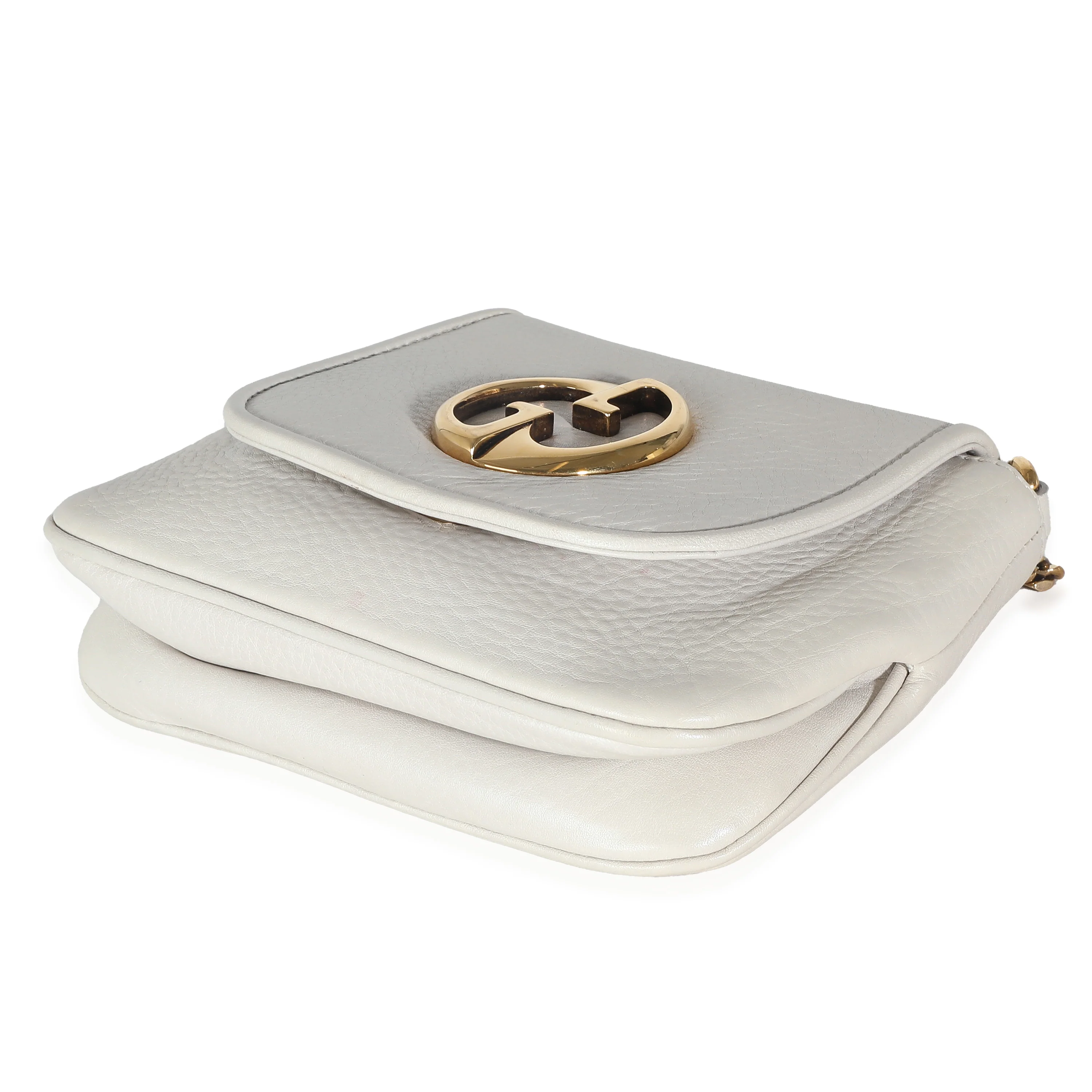 White Pebbled Calfskin Small 1973 Chain Bag - Image 6