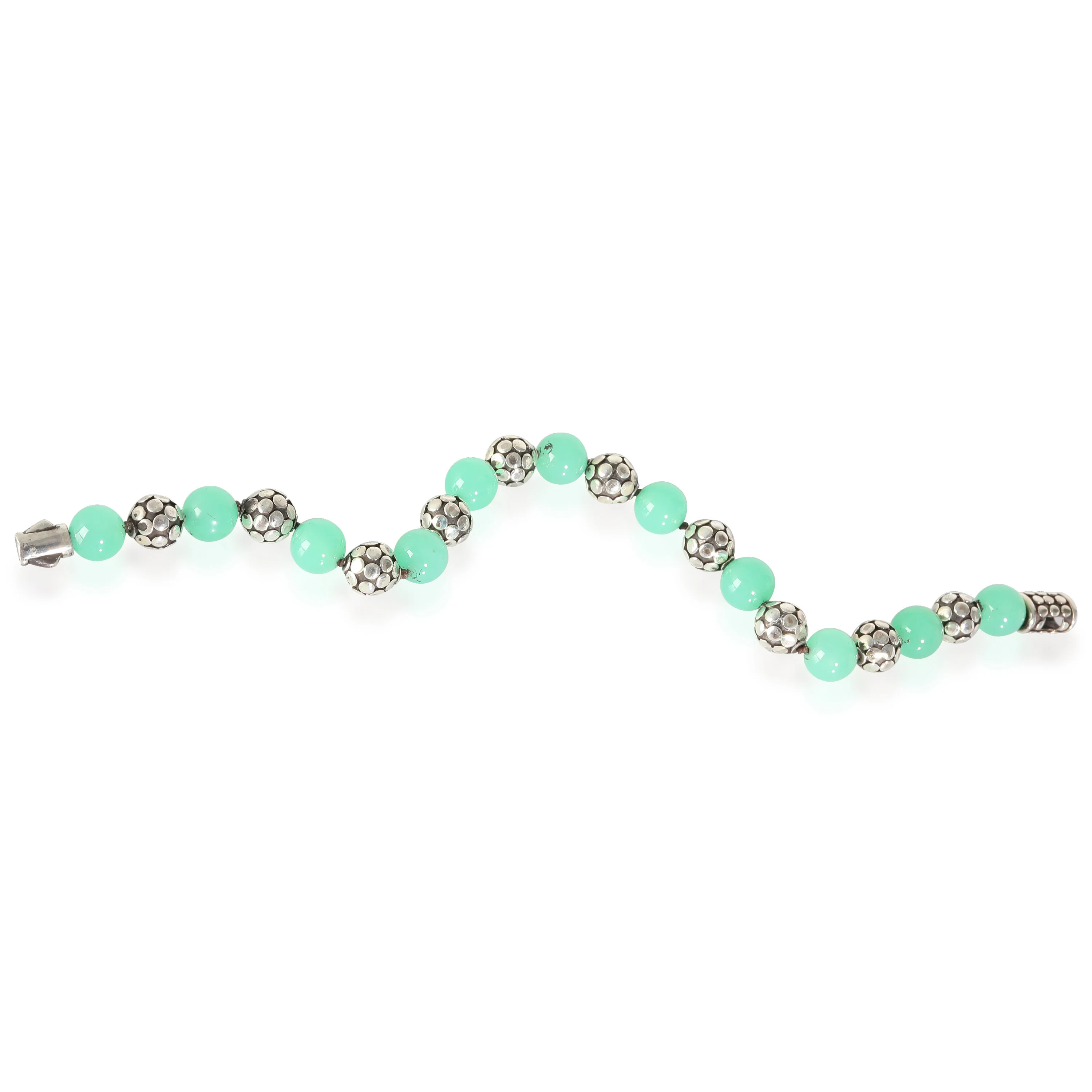 Dot Collection Chrysoprase Bracelet in  Sterling Silver - Image 3