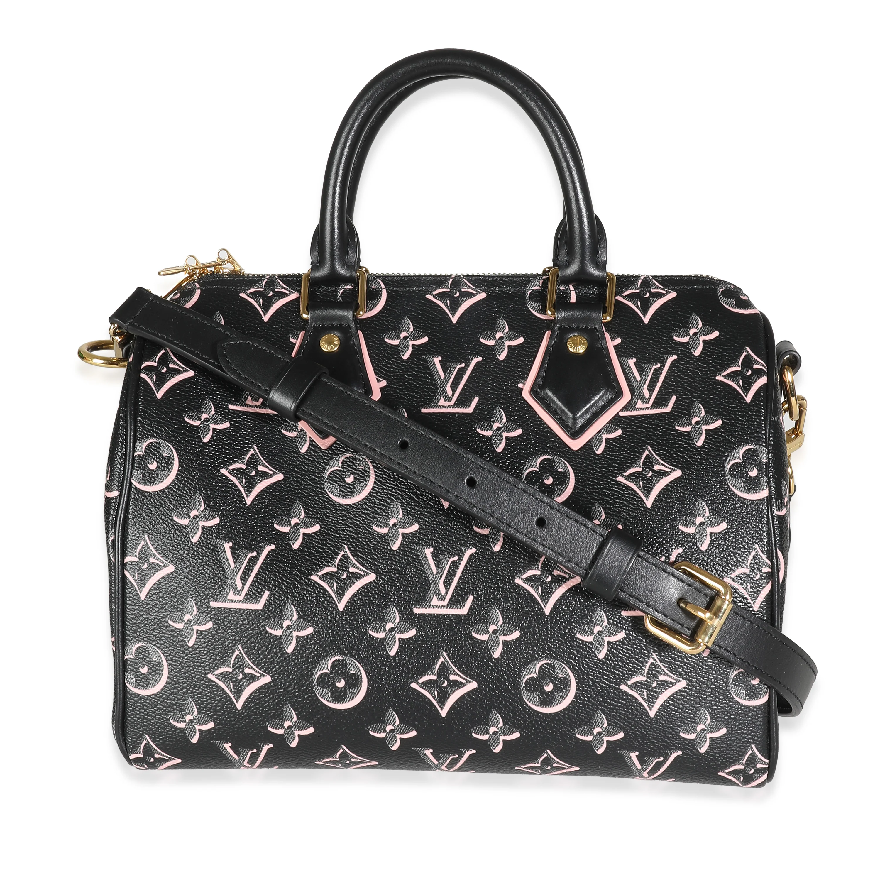 Black Pink Monogram Canvas Fall For You Speedy Bandouliere 25 - Image 4