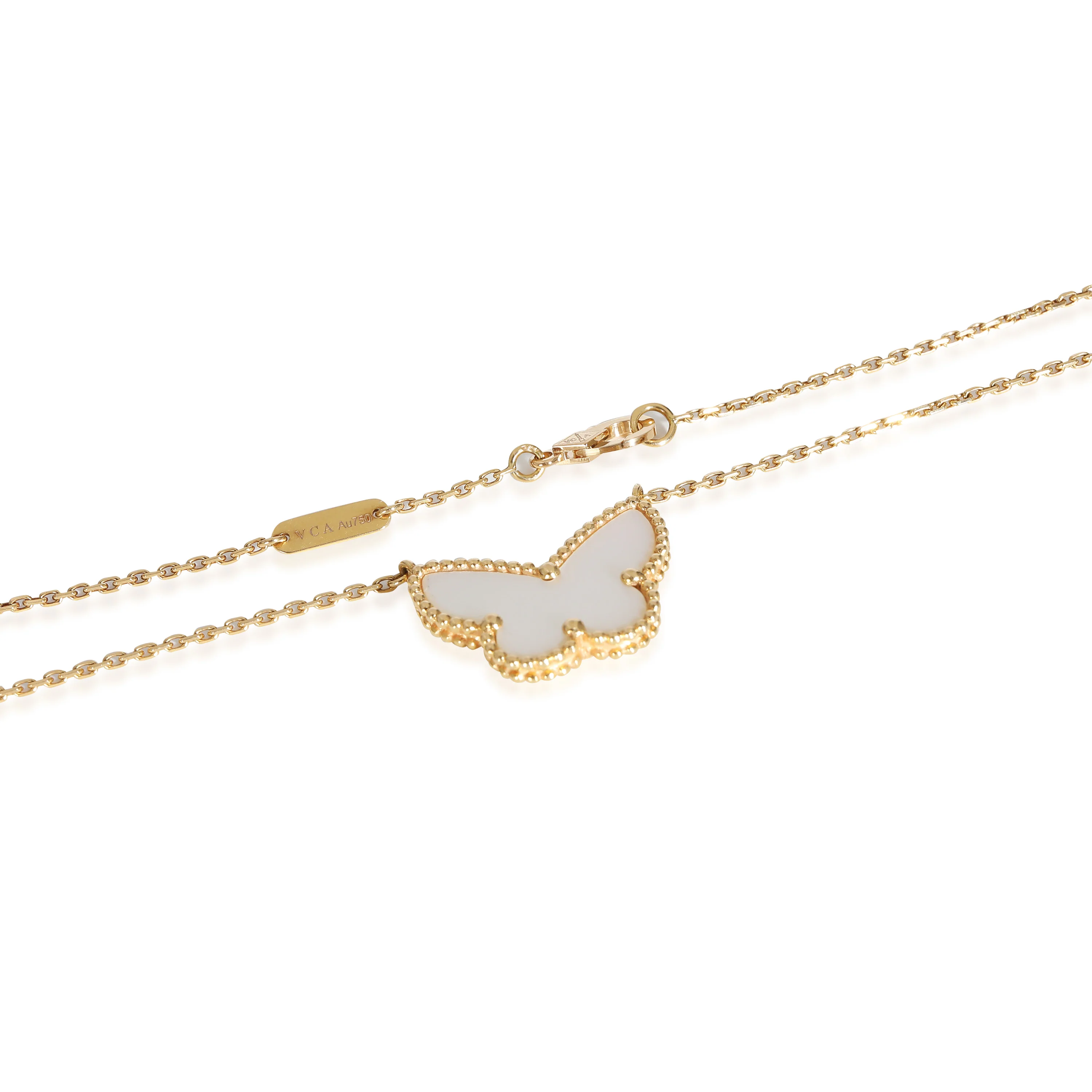 Lucky Alhambra Butterfly Mother Of Pearl Necklace in 18K Gold - Image 3