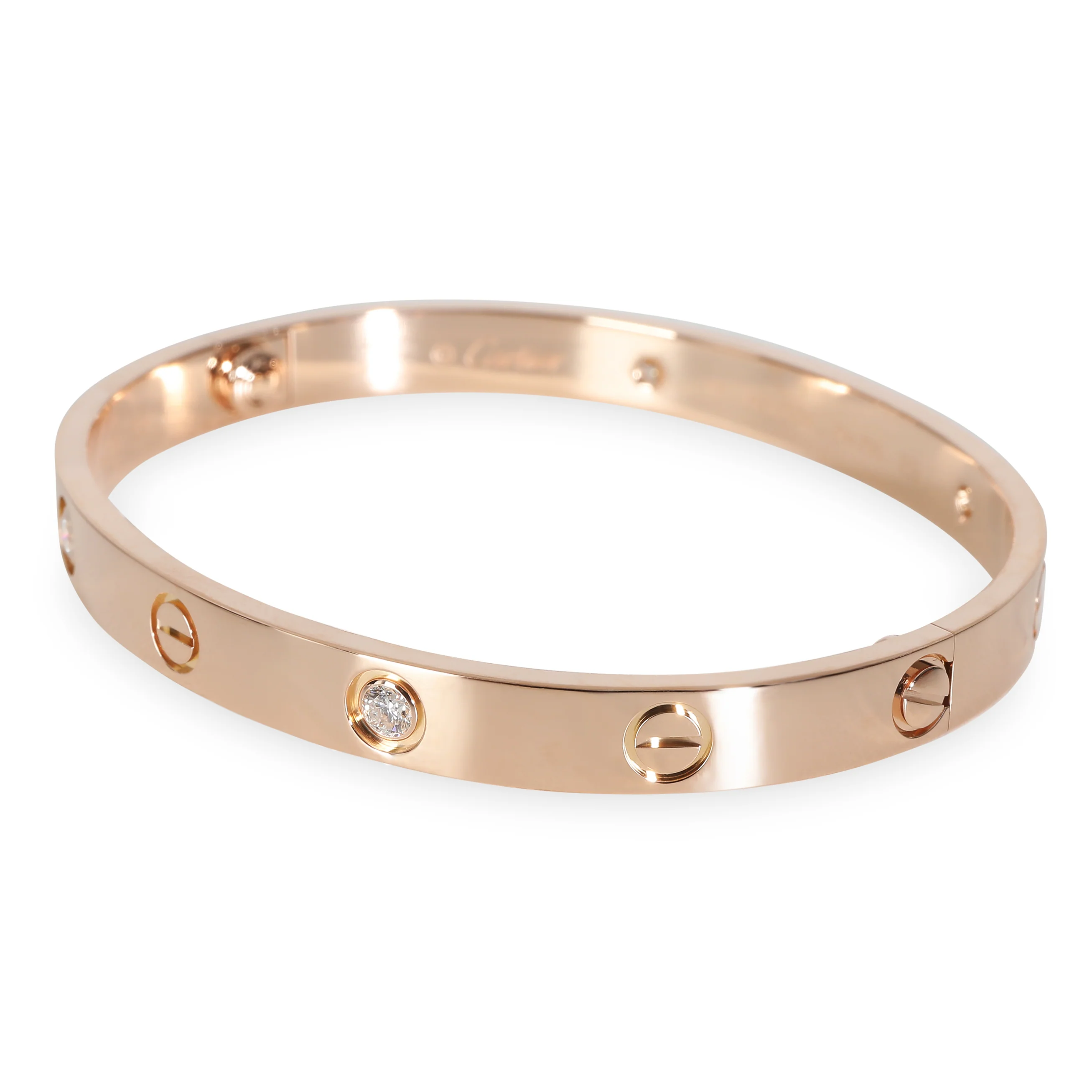 Love Bracelet, 4 Diamonds (Rose Gold) - Image 2