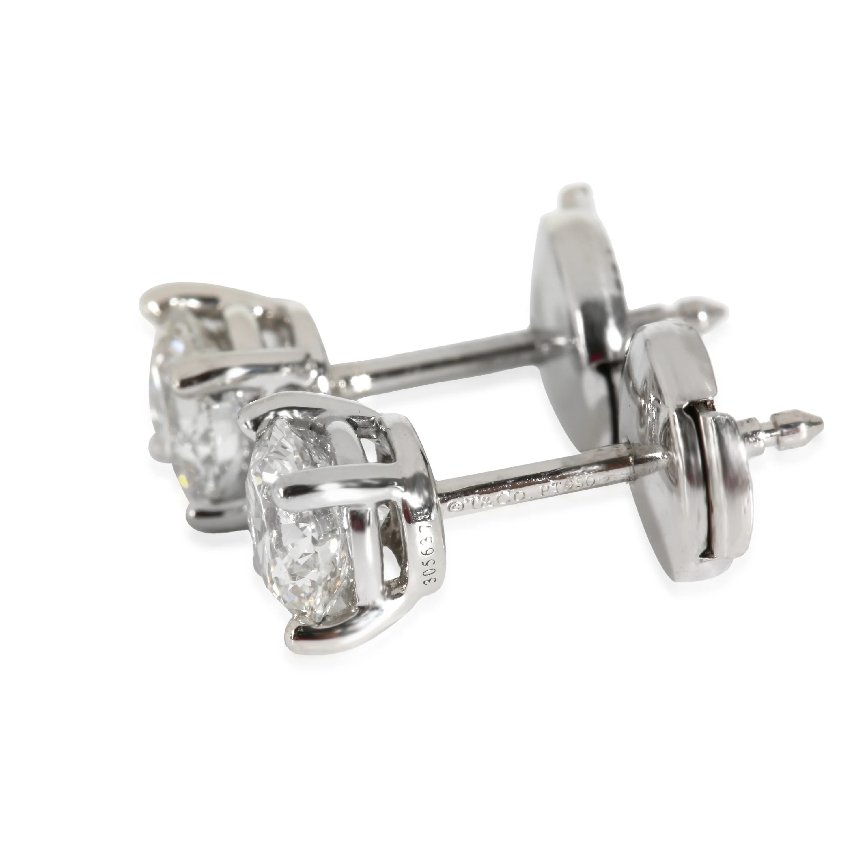 Diamond Diamond Stud Earring in  Platinum G VS1 1.46 CTW - Image 2