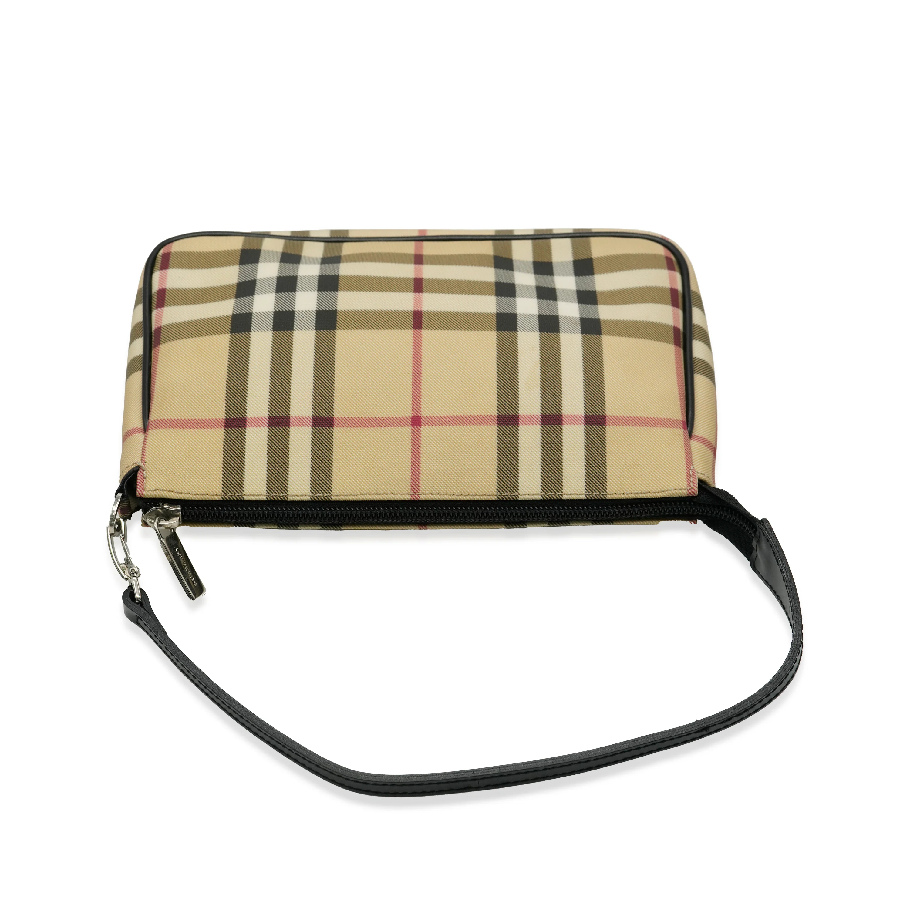 Beige House Check Canvas Pochette - Image 8