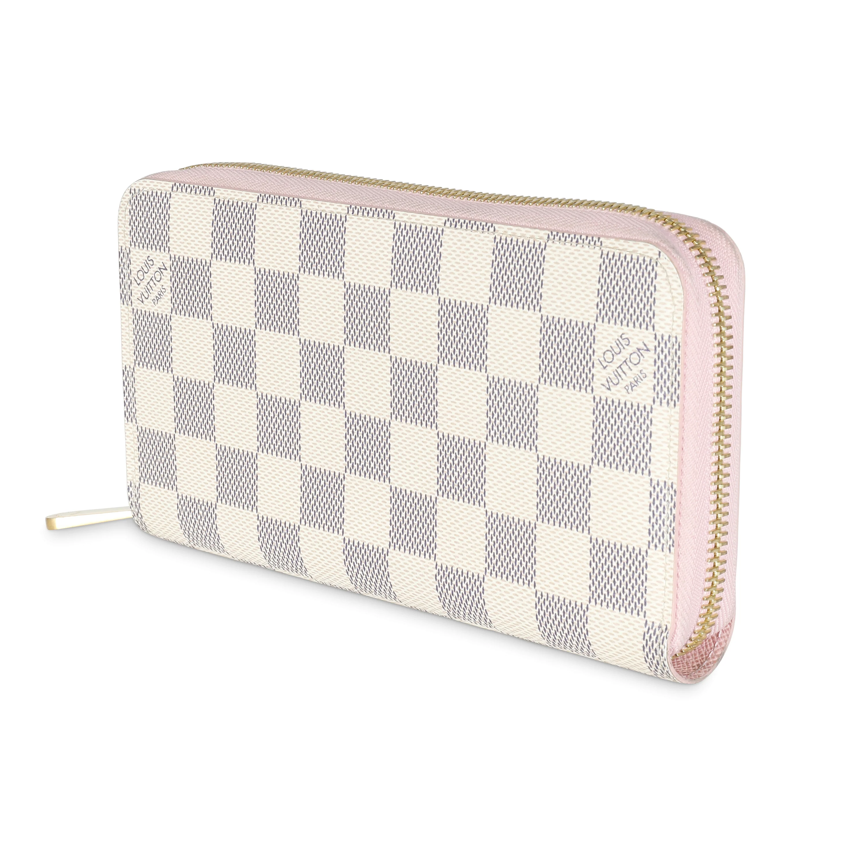 Rose Ballerine Damier Azur Canvas Zippy Wallet - Image 2