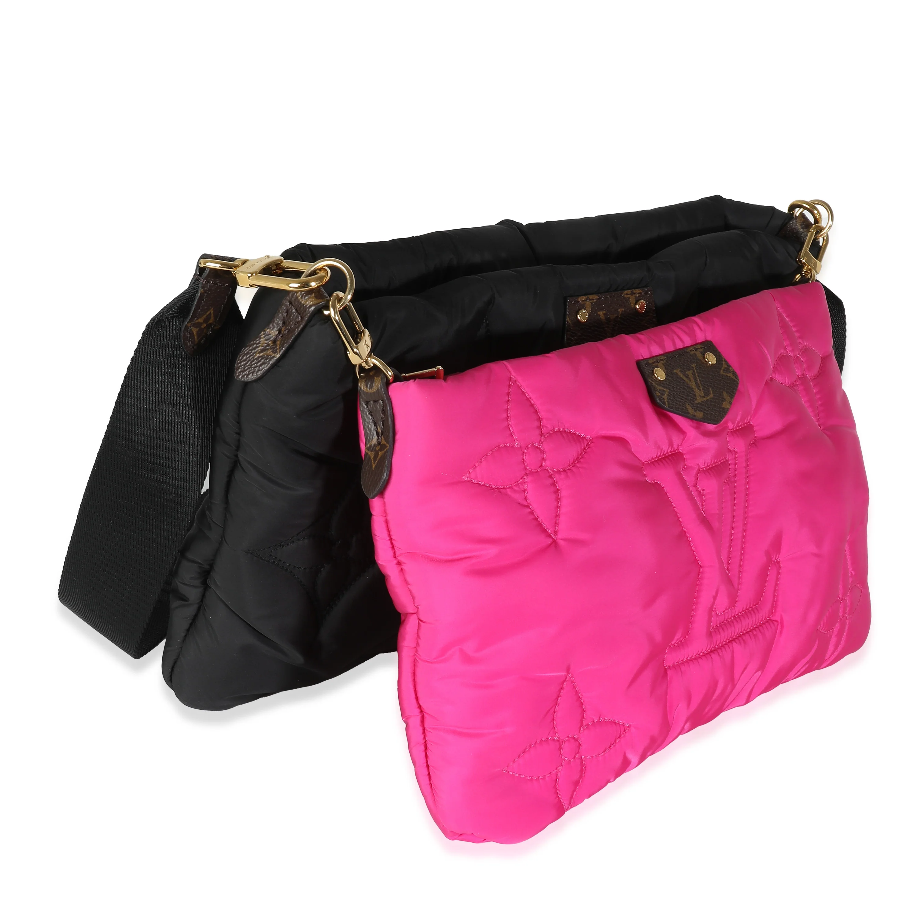Black Fuchsia Econyl Monogram Maxi Multi Pochette Accessories - Image 3