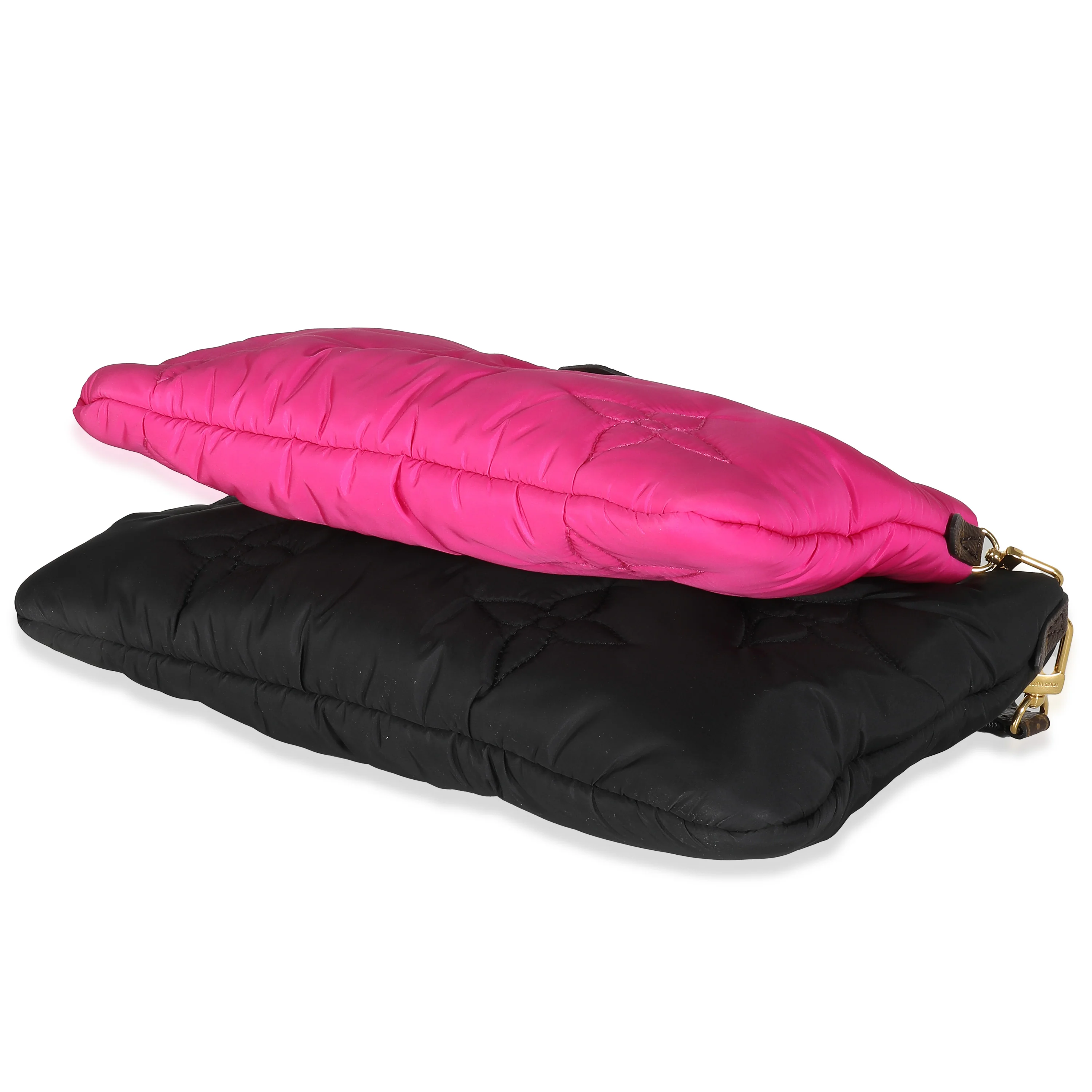 Black Fuchsia Econyl Monogram Maxi Multi Pochette Accessories - Image 5