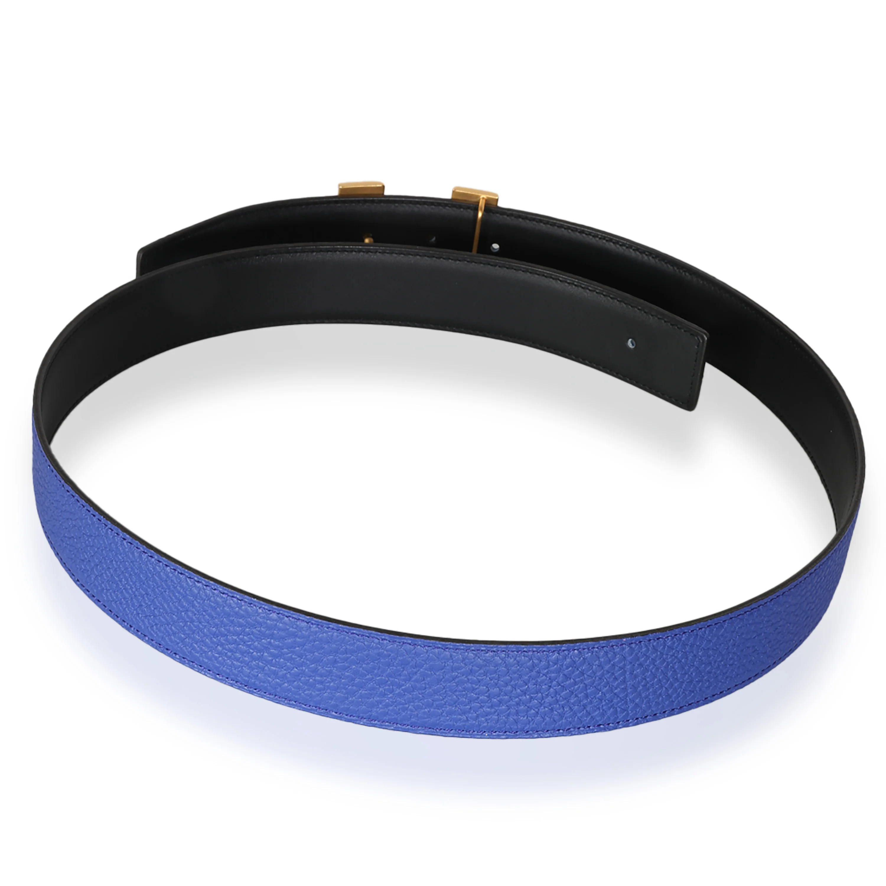 Black Box Bleu Electrique Togo Reversible Martelee H Belt 90 - Image 3