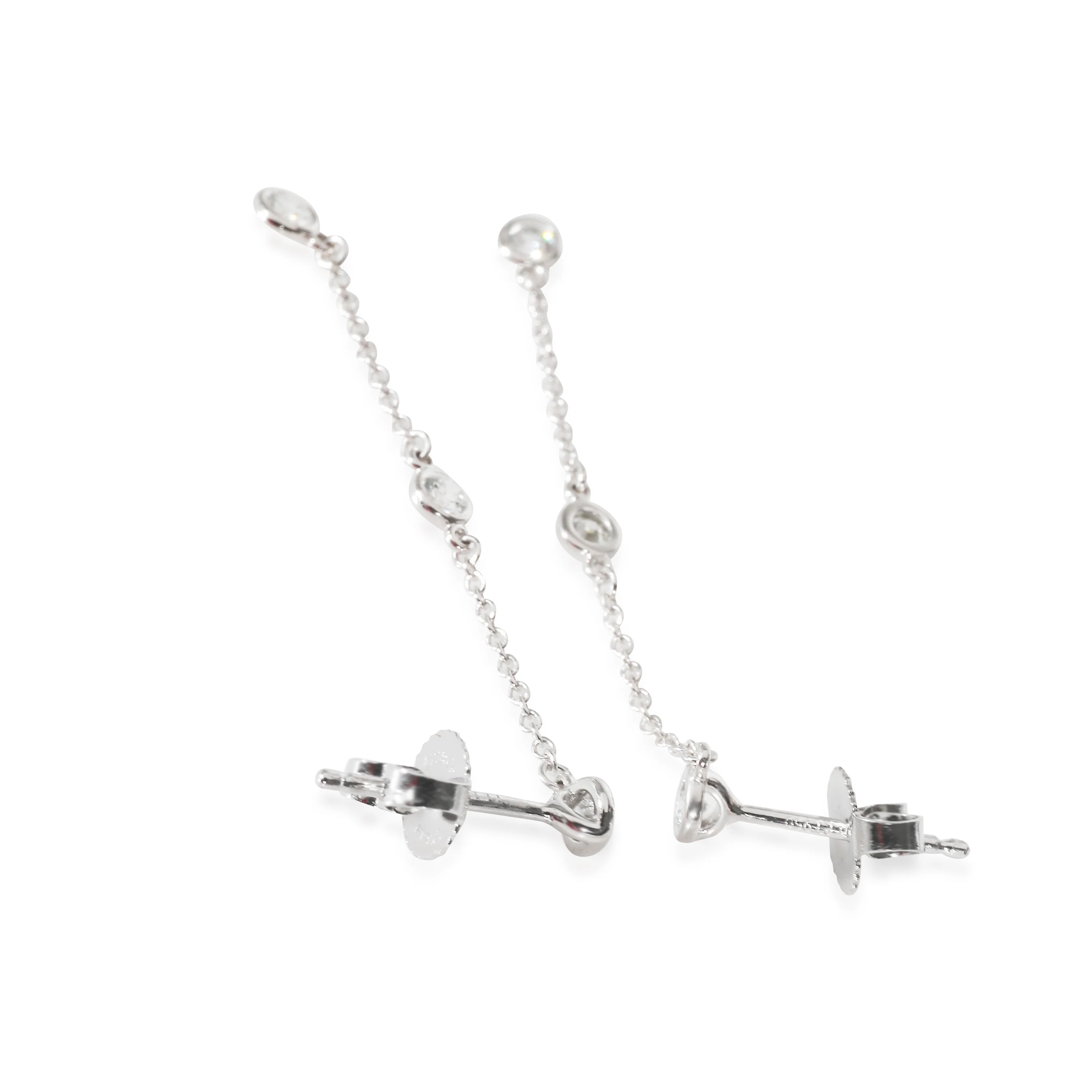 Elsa Peretti Earrings in  Platinum 0.3 CTW - Image 3