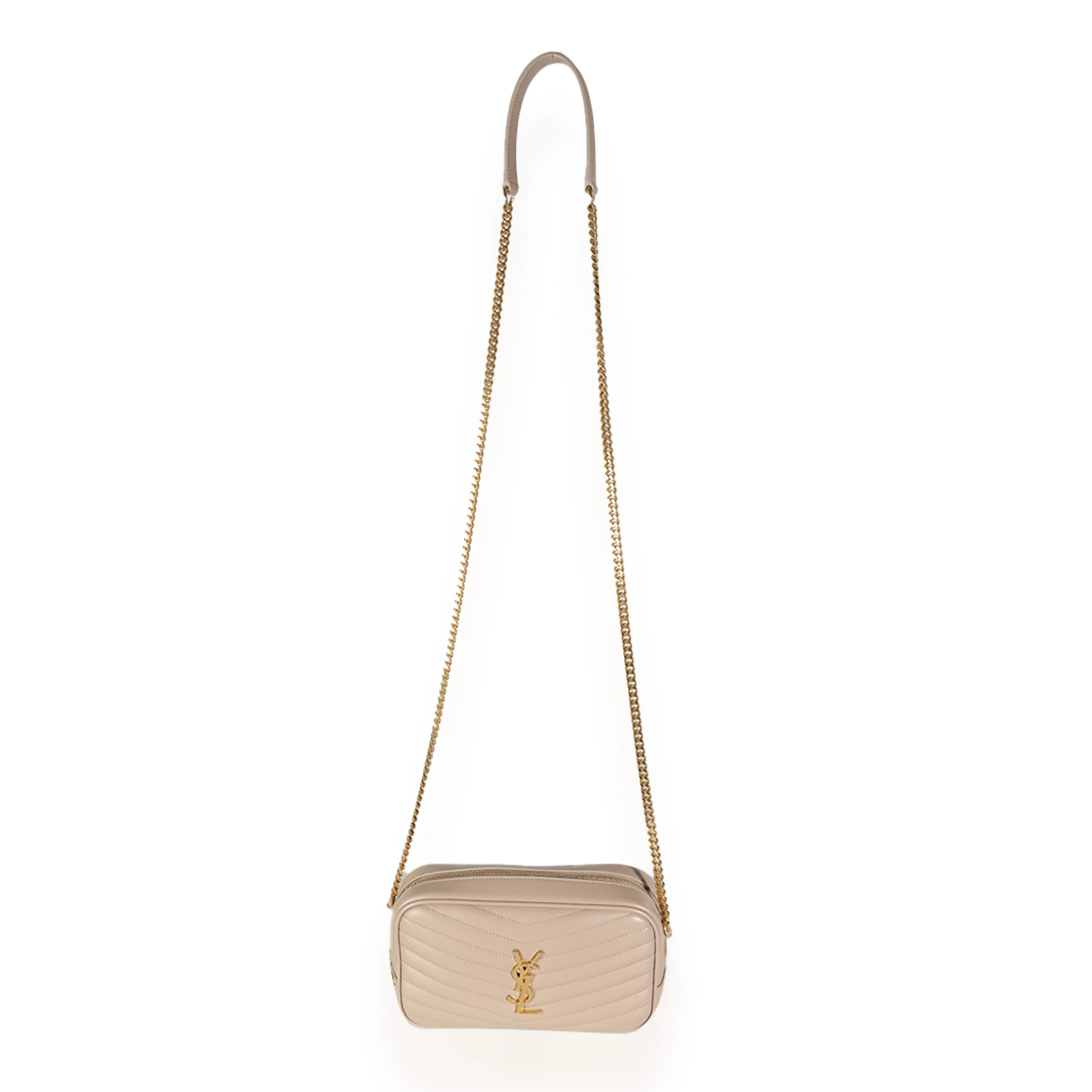 Beige Grain De Poudre Matelasse Monogram Mini Lou Camera Bag - Image 8