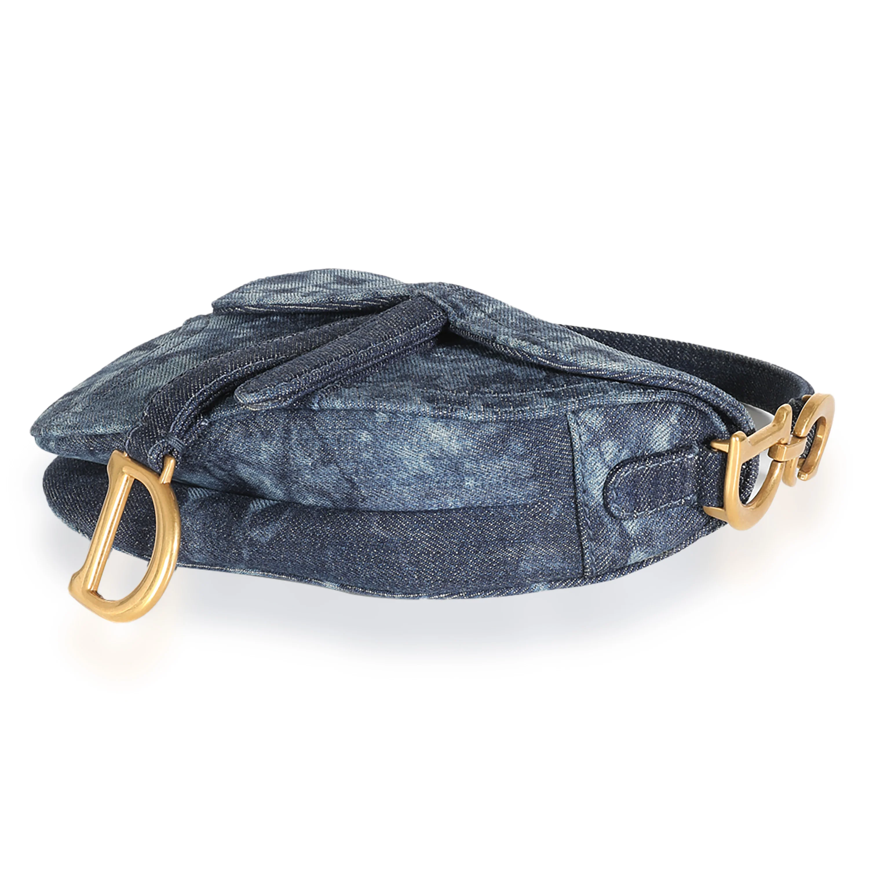 Mini Kaleidoscope Denim Mini Saddle Bag - Image 7