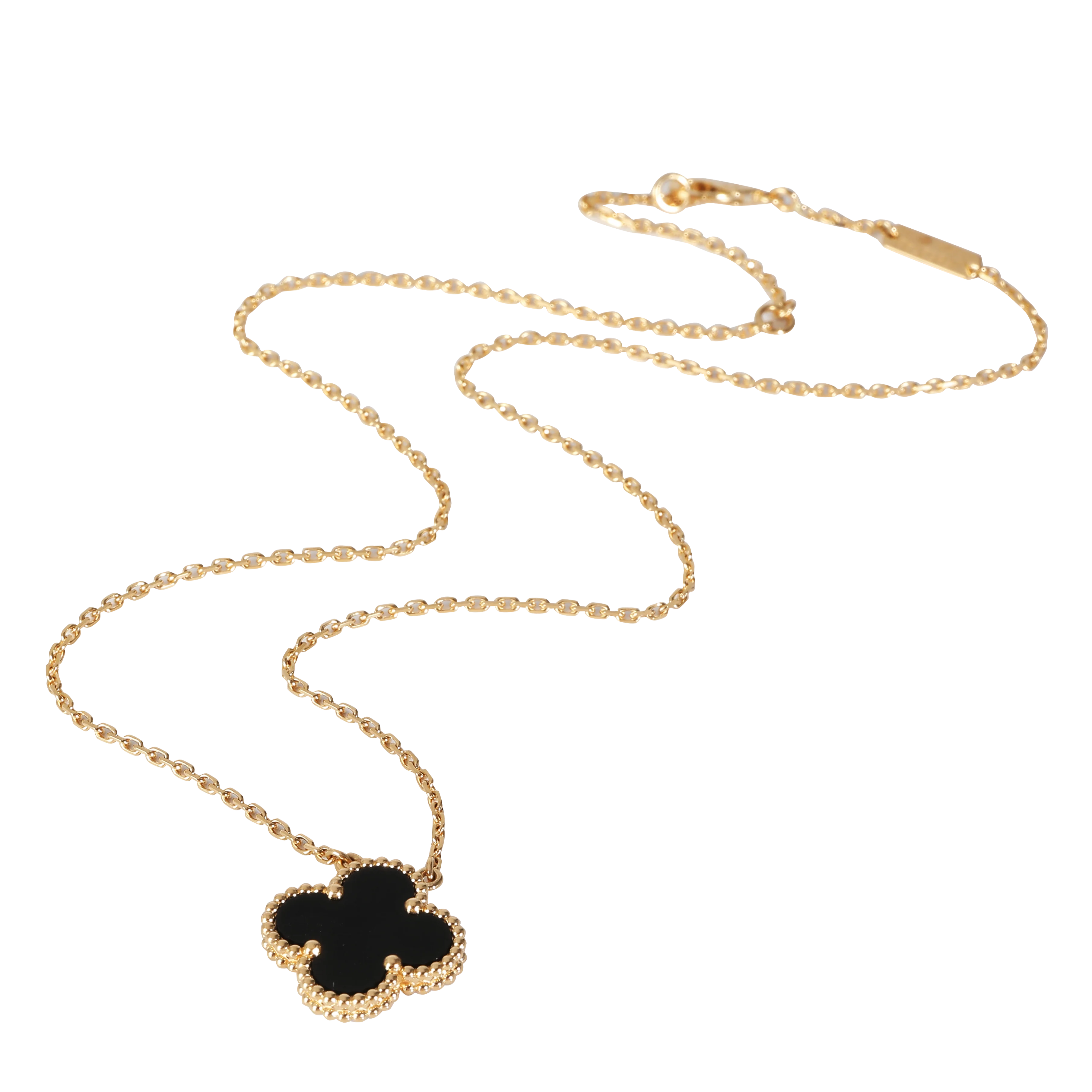 Alhambra Onyx Fashion Pendant in 18k Yellow Gold - Image 3