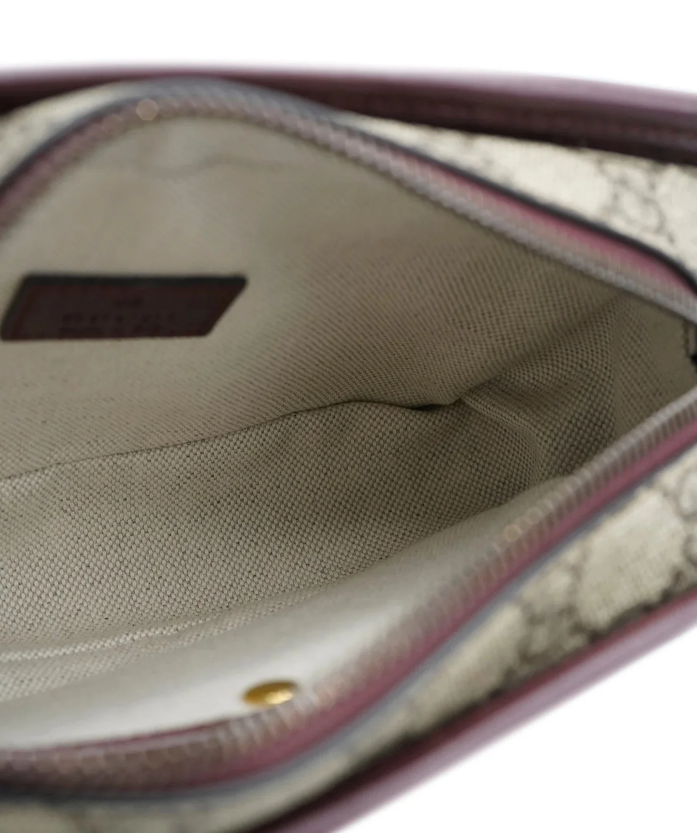Burgundy Beige GG Supreme Canvas Quilted Mini GG Shoulder Bag - Image 5