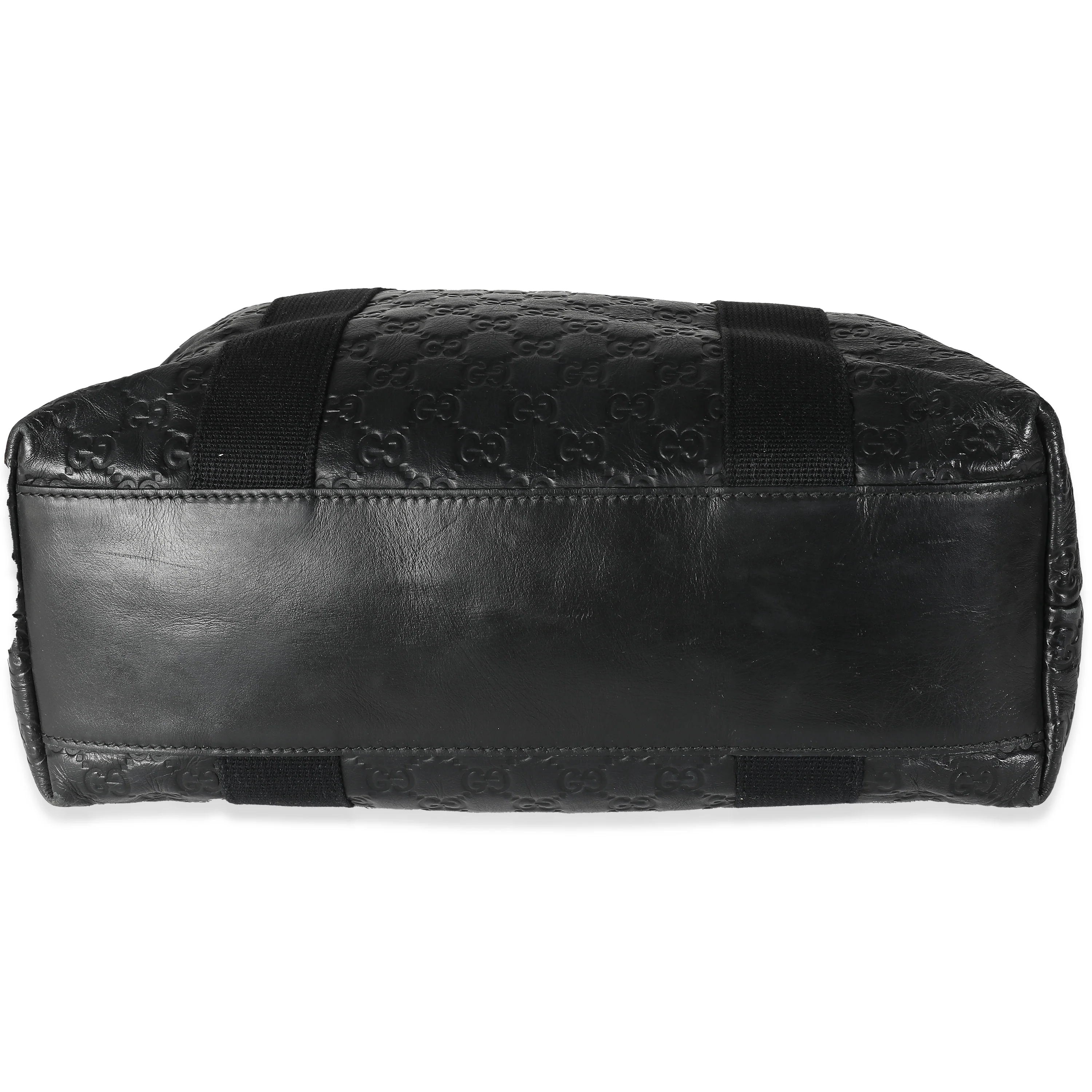 Black Leather Guccissima Tote - Image 5