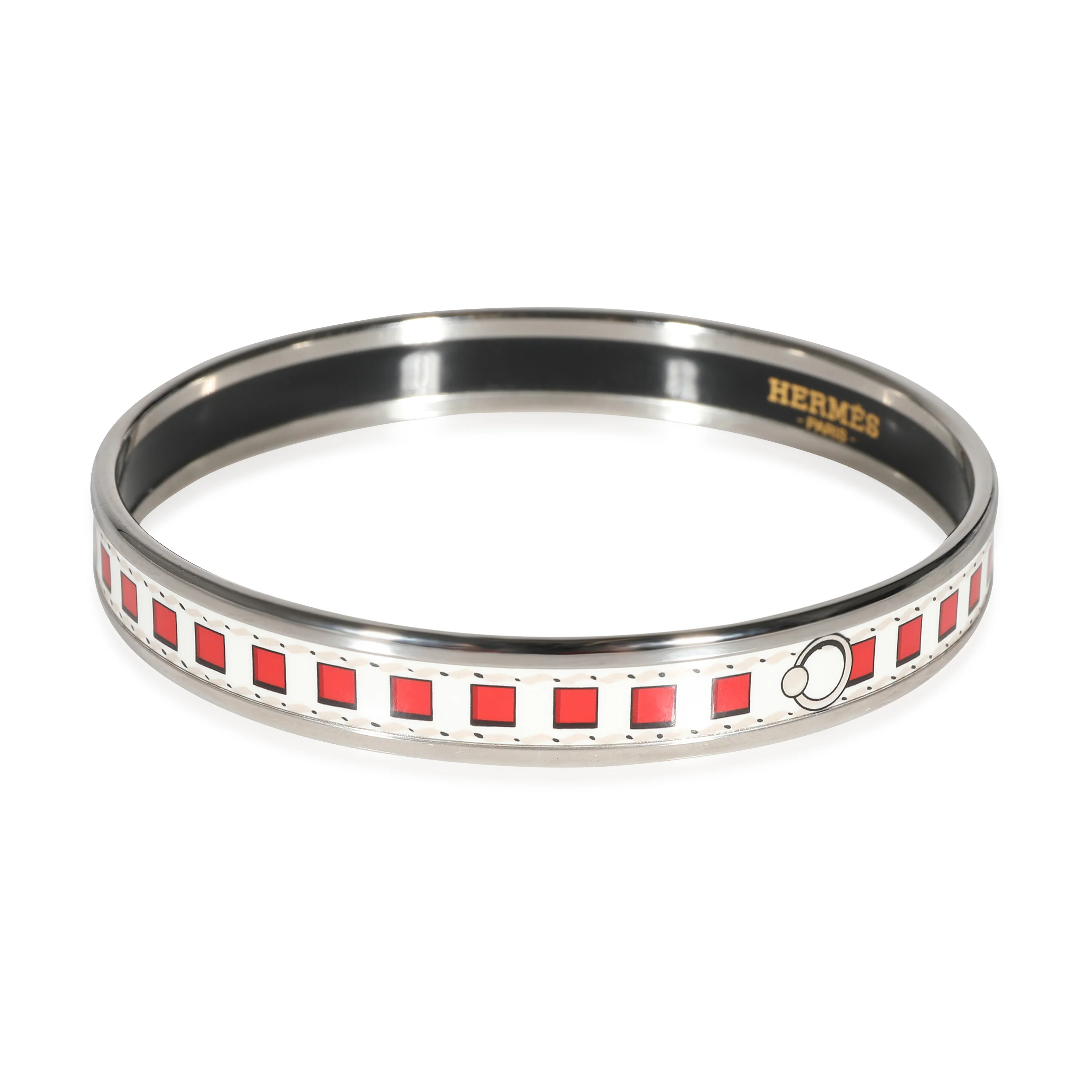 Printed Buckle Enamel Bracelet in  Palladium Plated, 62mm - Image 2