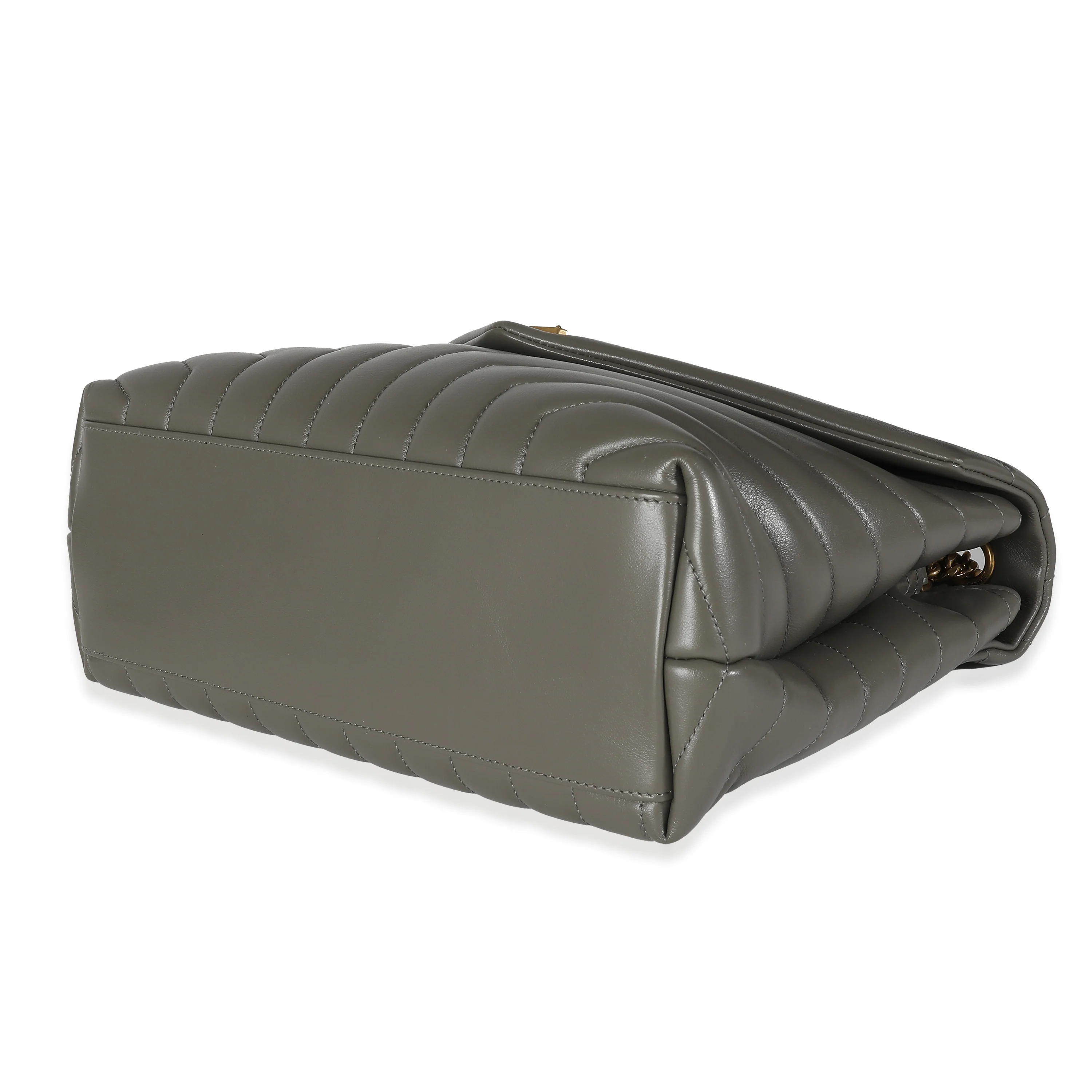 Storm Grey Quilted Calfskin Medium Loulou Bag - Image 6
