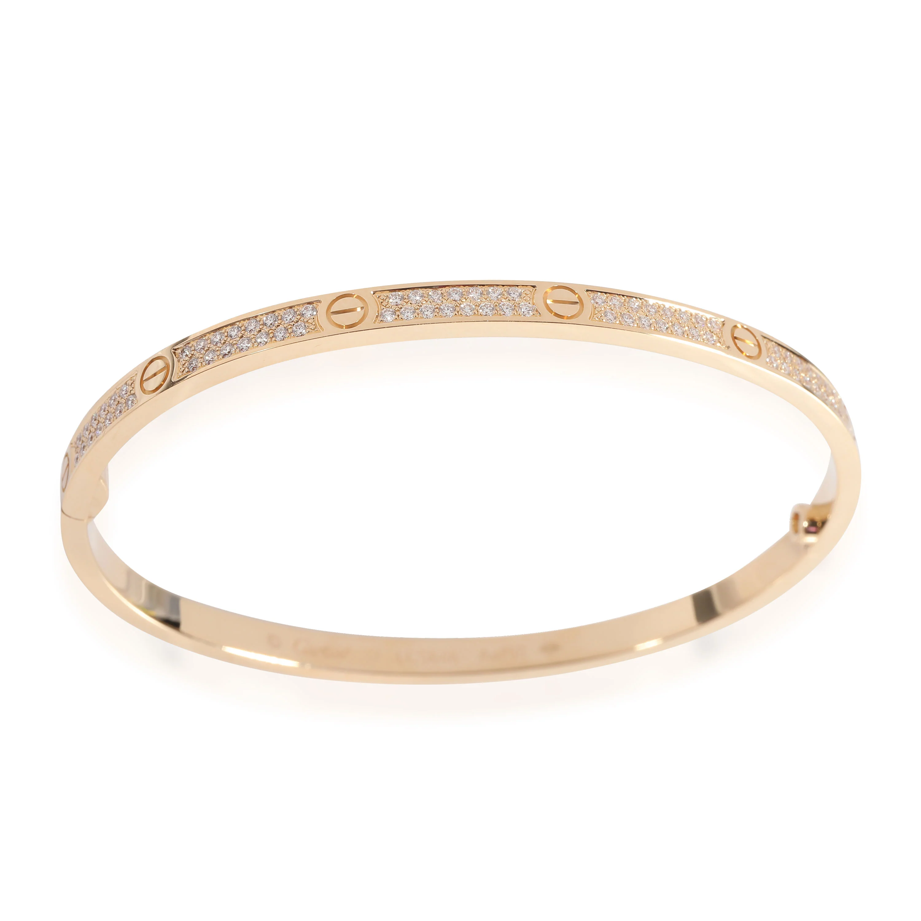 Love Bracelet, Small Model, Paved (Yellow Gold) - Image 3