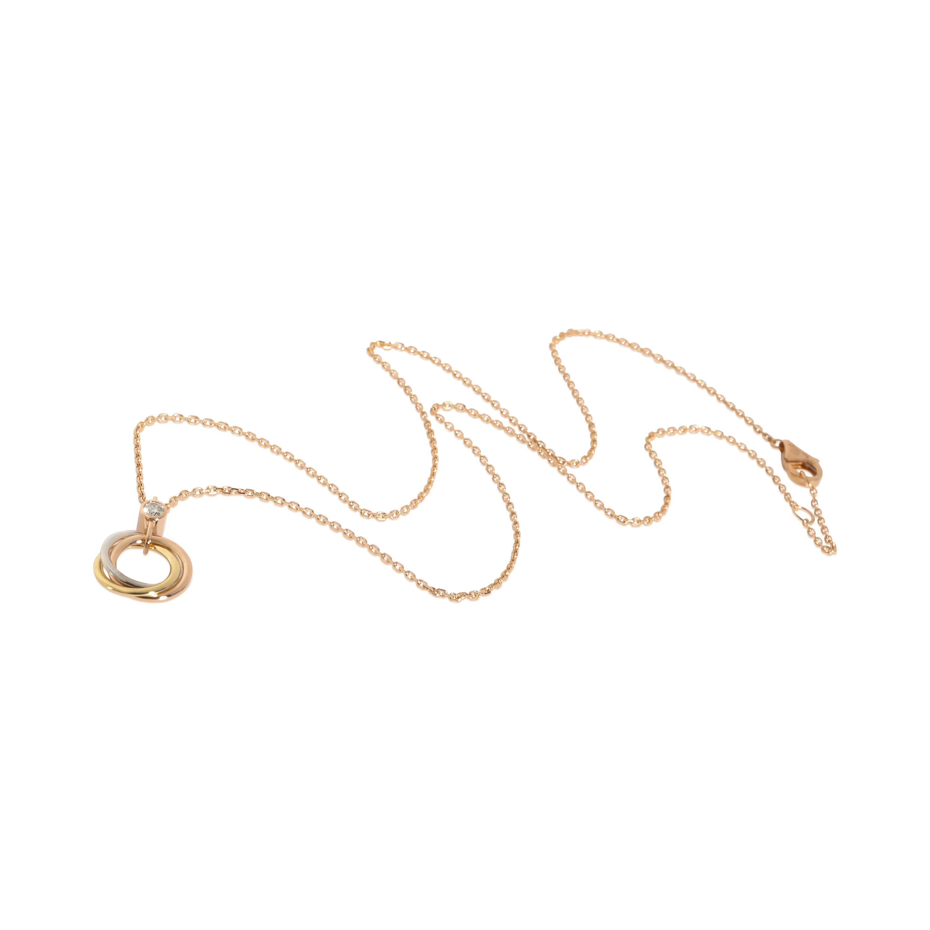Trinity Fashion Necklace in 18k 3 Tone Gold 0.05 CTW - Image 3