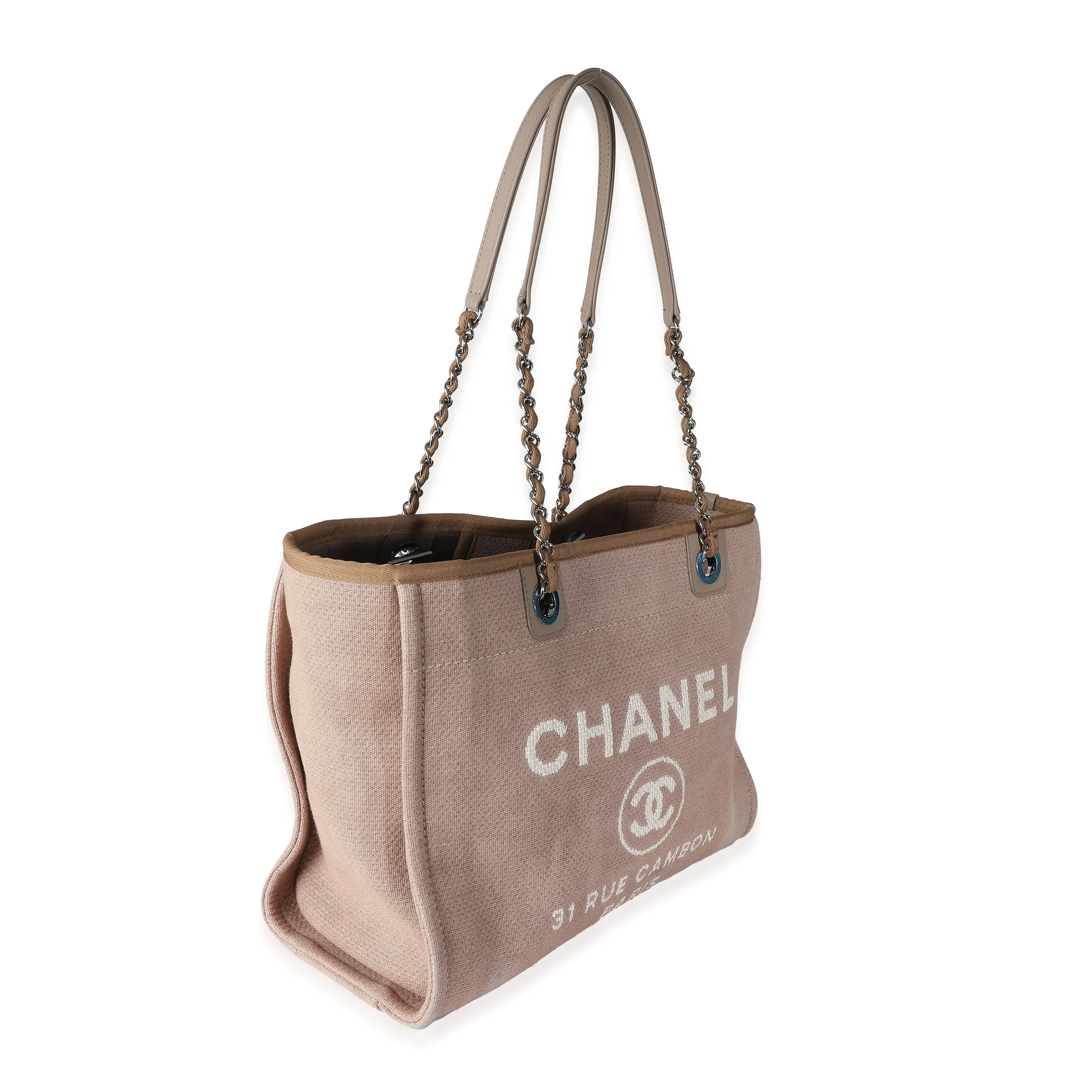 Beige Canvas Small Deauville Tote - Image 3