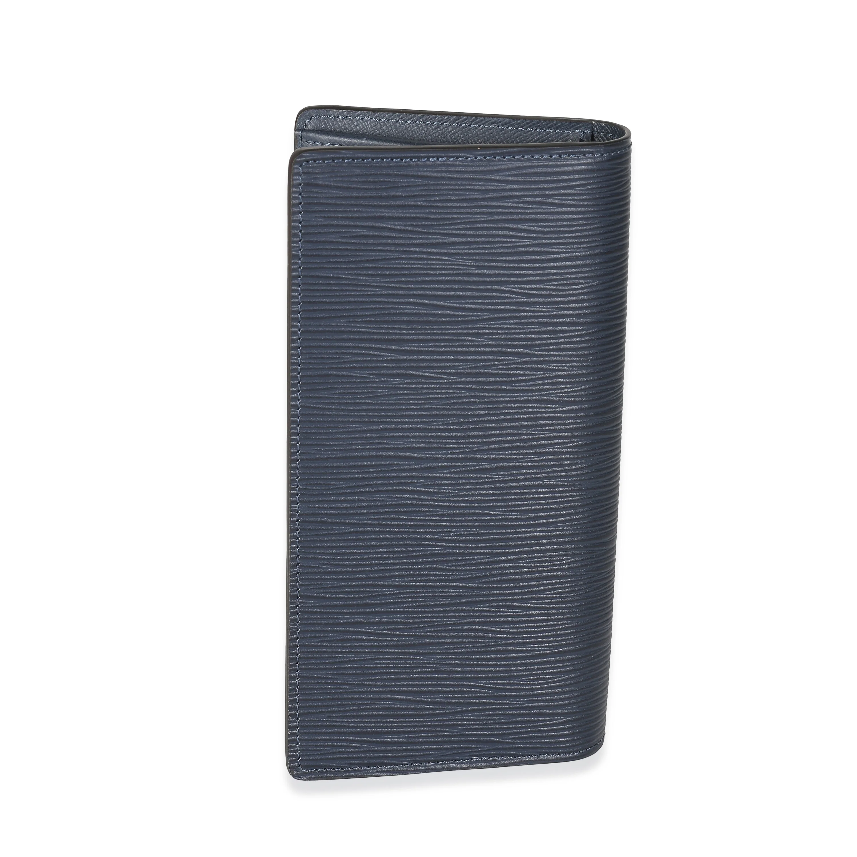 Navy Epi LV Circle Brazza Wallet - Image 3